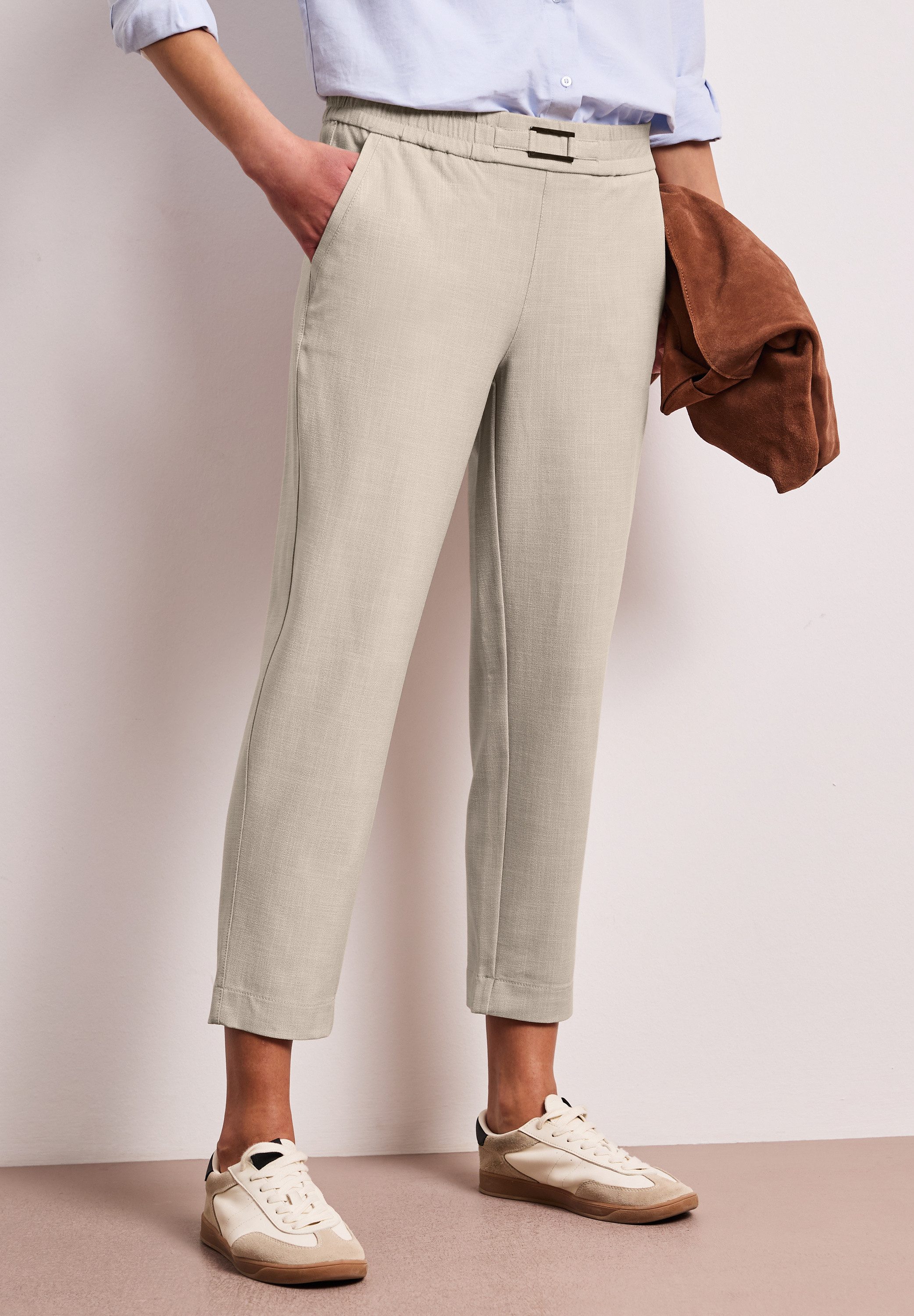 STREET ONE Stoffhose Style Bonny mit Schnalle