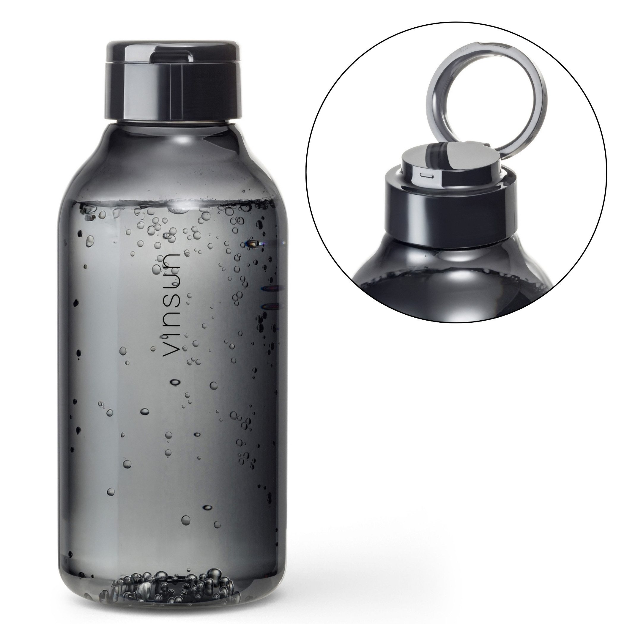 Vinsun Trinkflasche Trinkflasche 750ml, Kohlensäure geeignet, auslaufsicher, Tritan, BPA frei, bruchsicher, geruchs- und geschmacksneutral, auslaufsicher