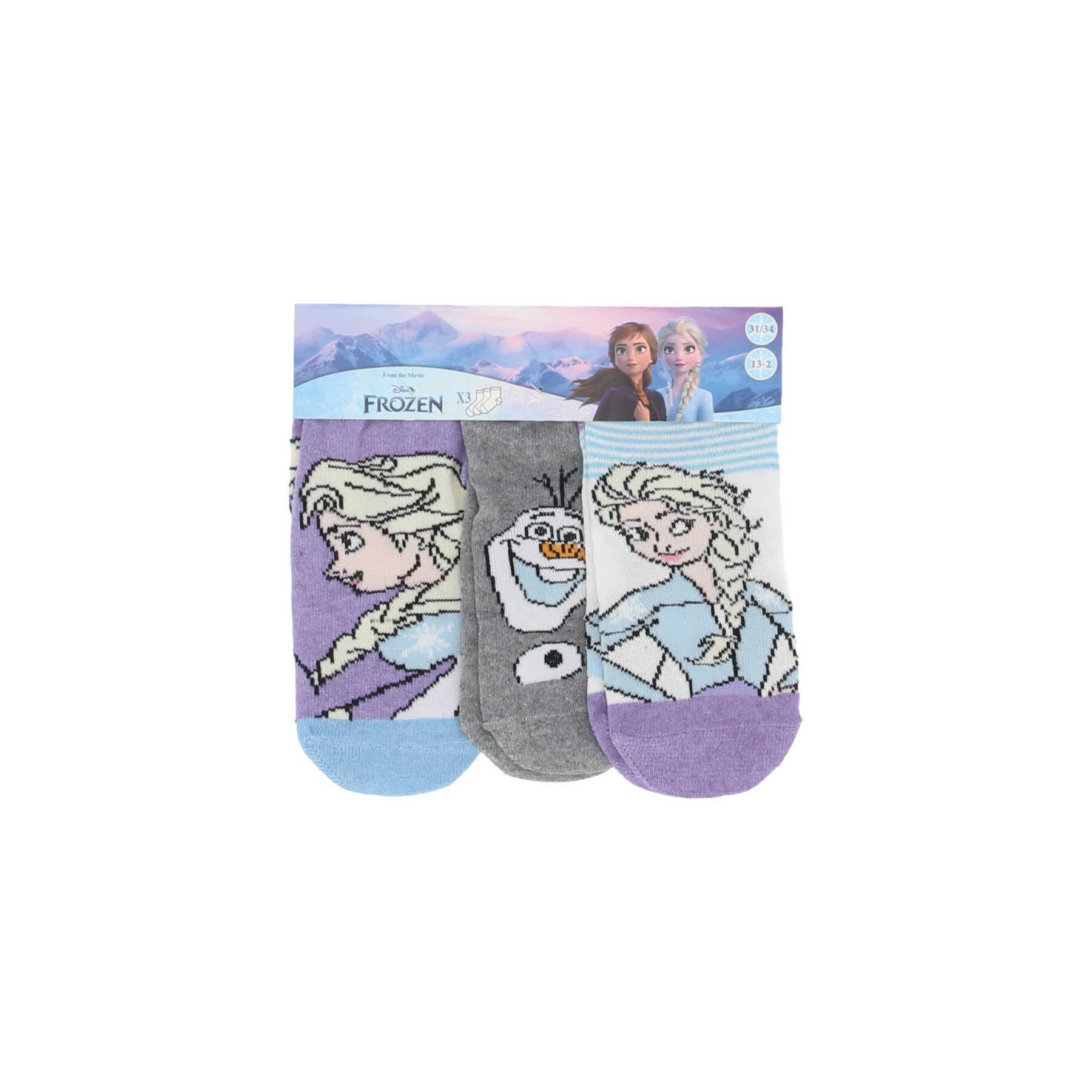 Disney Frozen Sneakersocken Frozen 3er-Pack Sneaker Socken Mädchen Söckchen mit Elsa & Anna