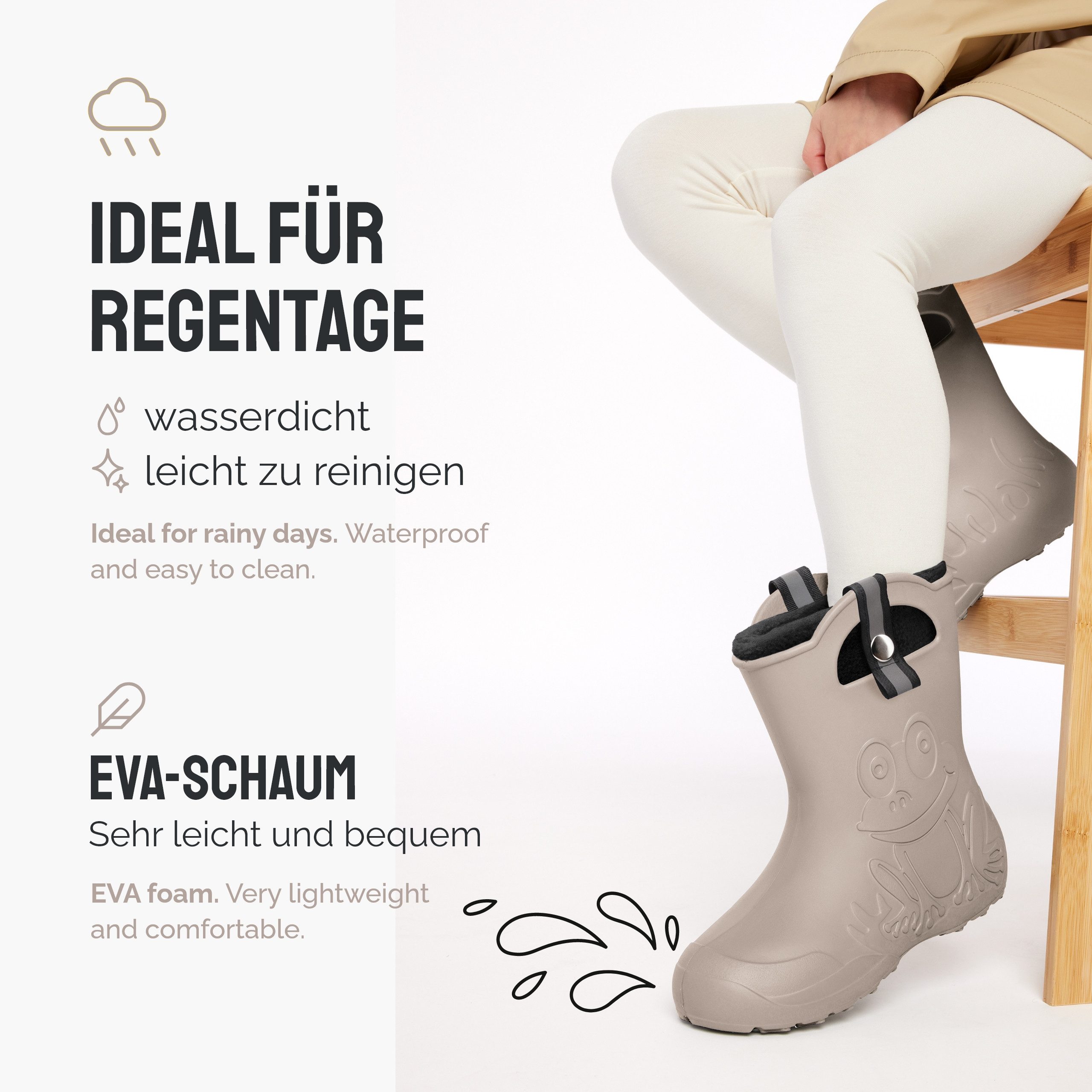 Ladeheid Kinder Federleichte Gummistiefel Thermo mit Fütterung LA-CA-Frog245 Gummistiefel – Bild 5 von 5