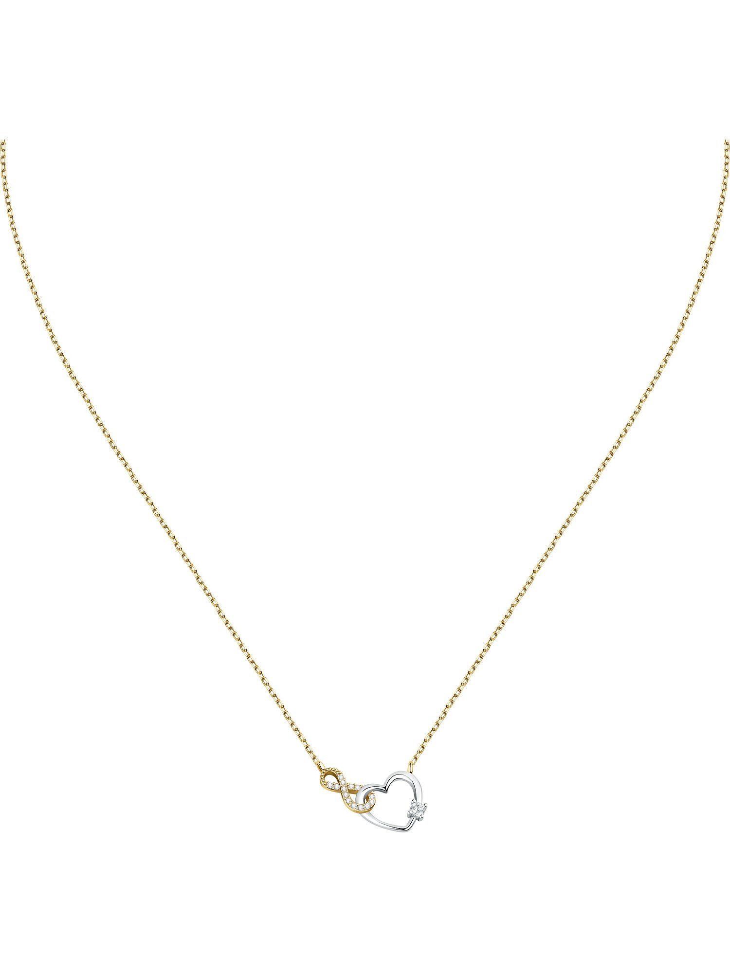 Silberkette FAVS Damen-Kette 925er Silber 15 Zirkonia