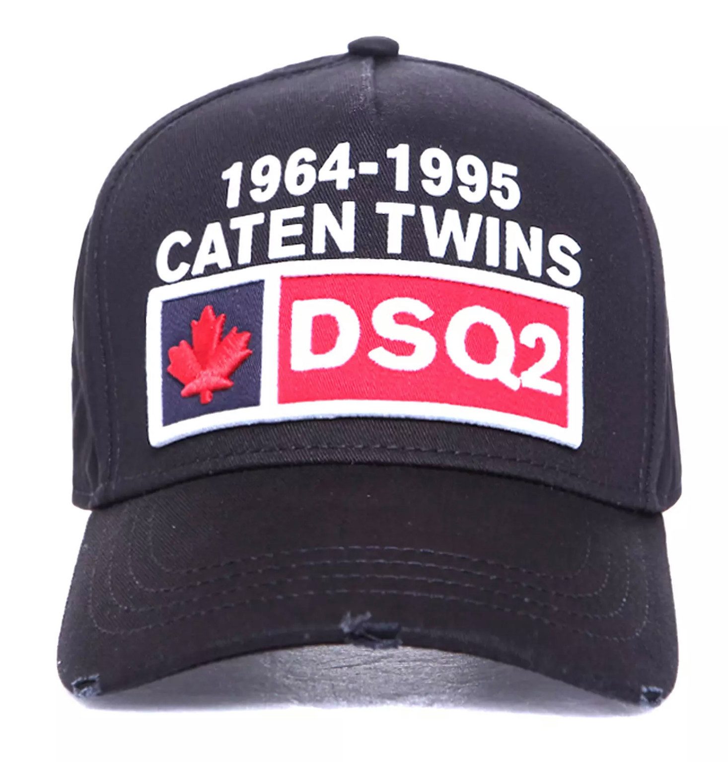 Dsquared2 Baseball Cap Twins Gabardine Icon Baseballcap Kappe Distressed-Details für eine moderne, edgy Optik