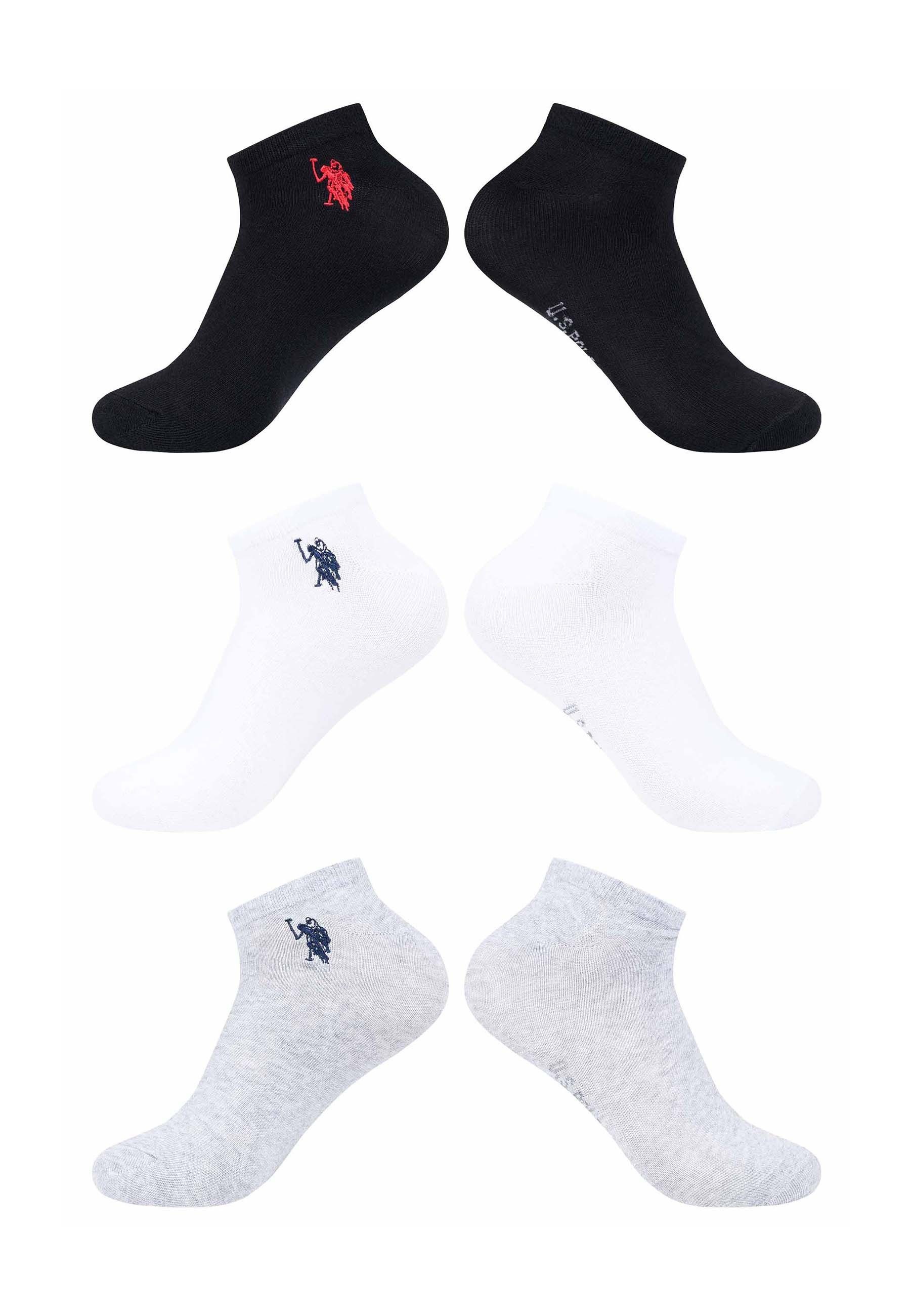 U.S. Polo Assn. Socken USNoaah Sneaker 6er Pack – Kurzsocken Baumwolle unisex Niedrige Socken mit elastischem Bund und Logo