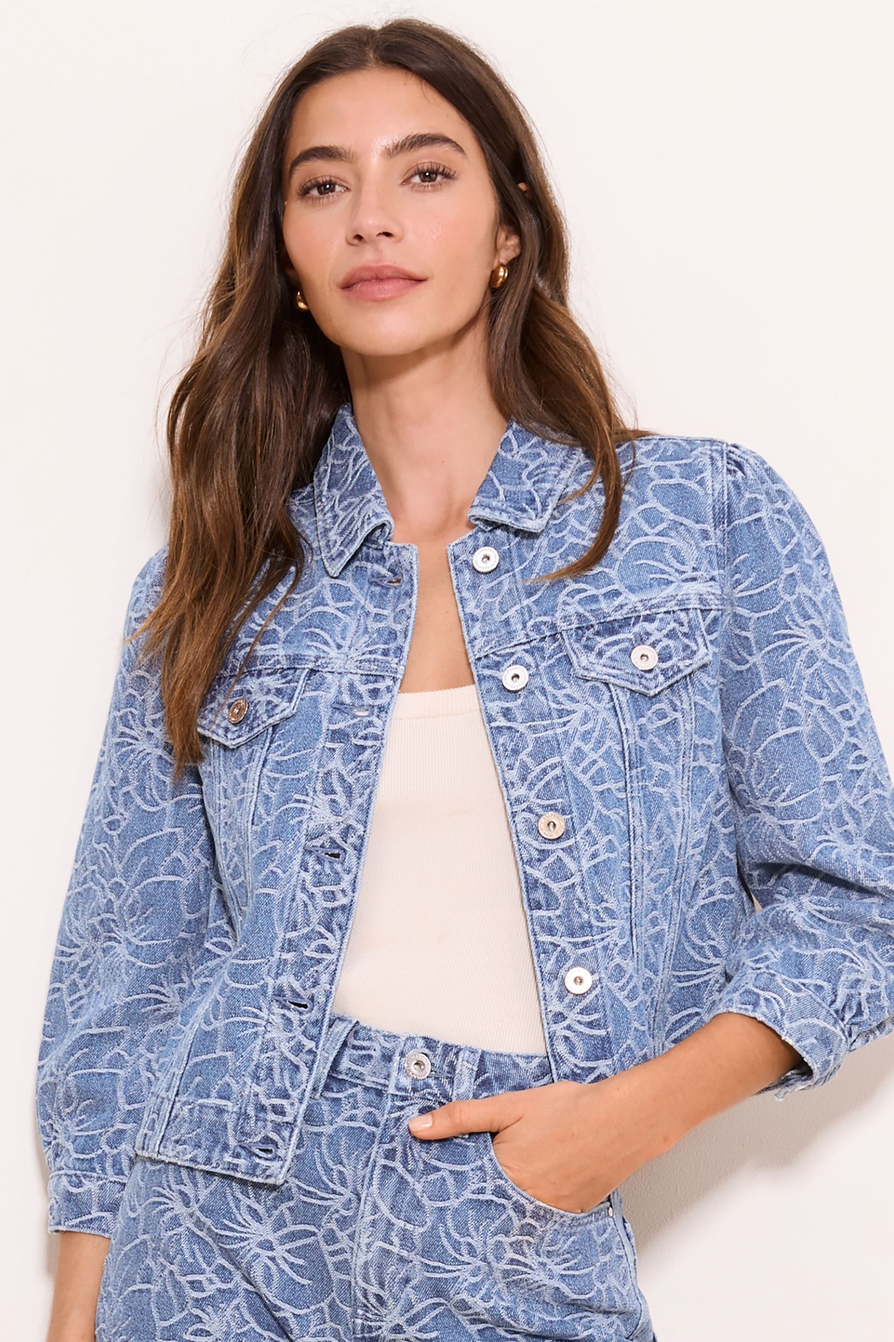 LIPSY Jeansjacke Lipsy Jeansjacke mit Armbandärmeln (1-St)