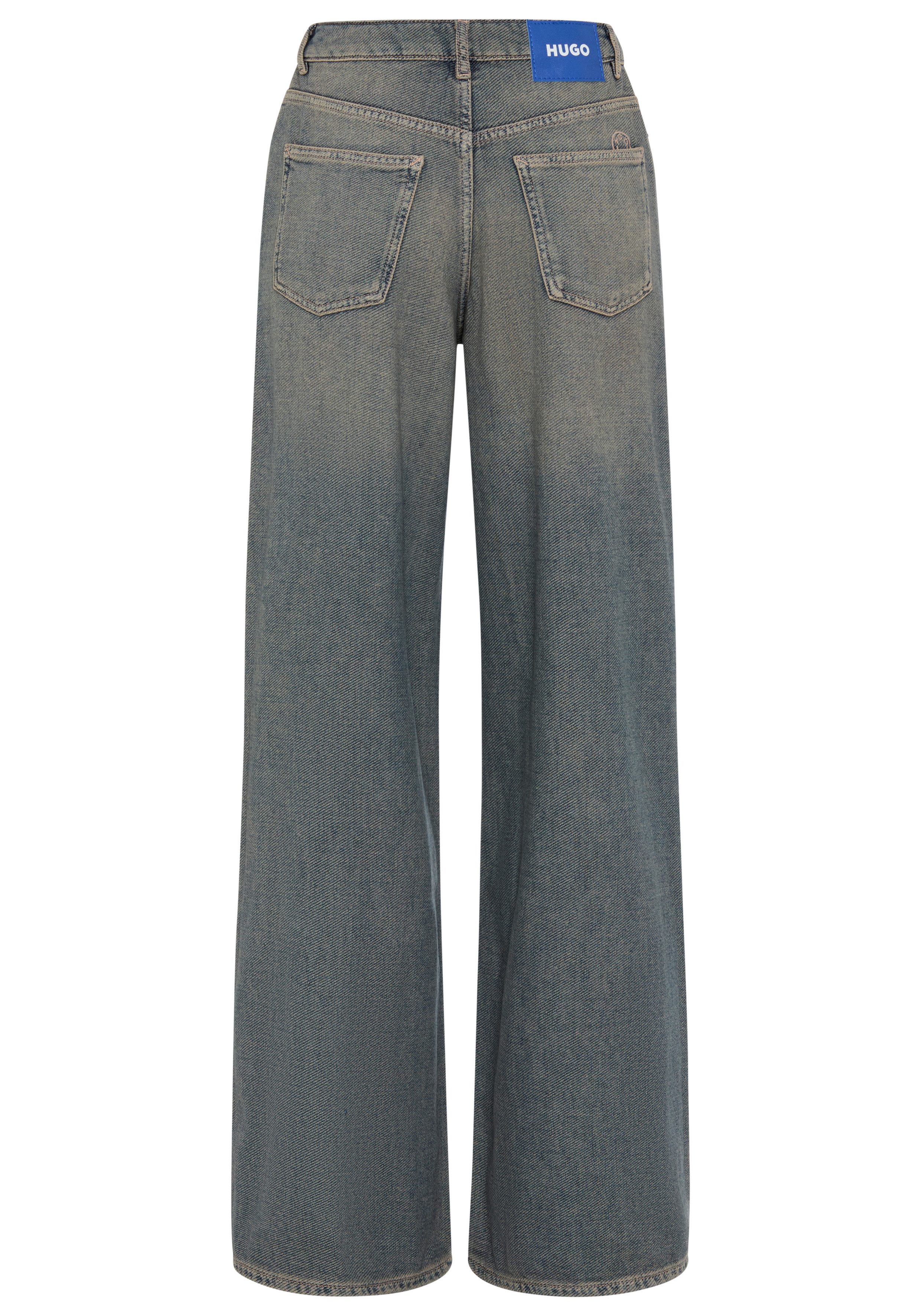 HUGO Blue 5-Pocket-Jeans Gobana Low Rise, Wide Leg günstig online kaufen