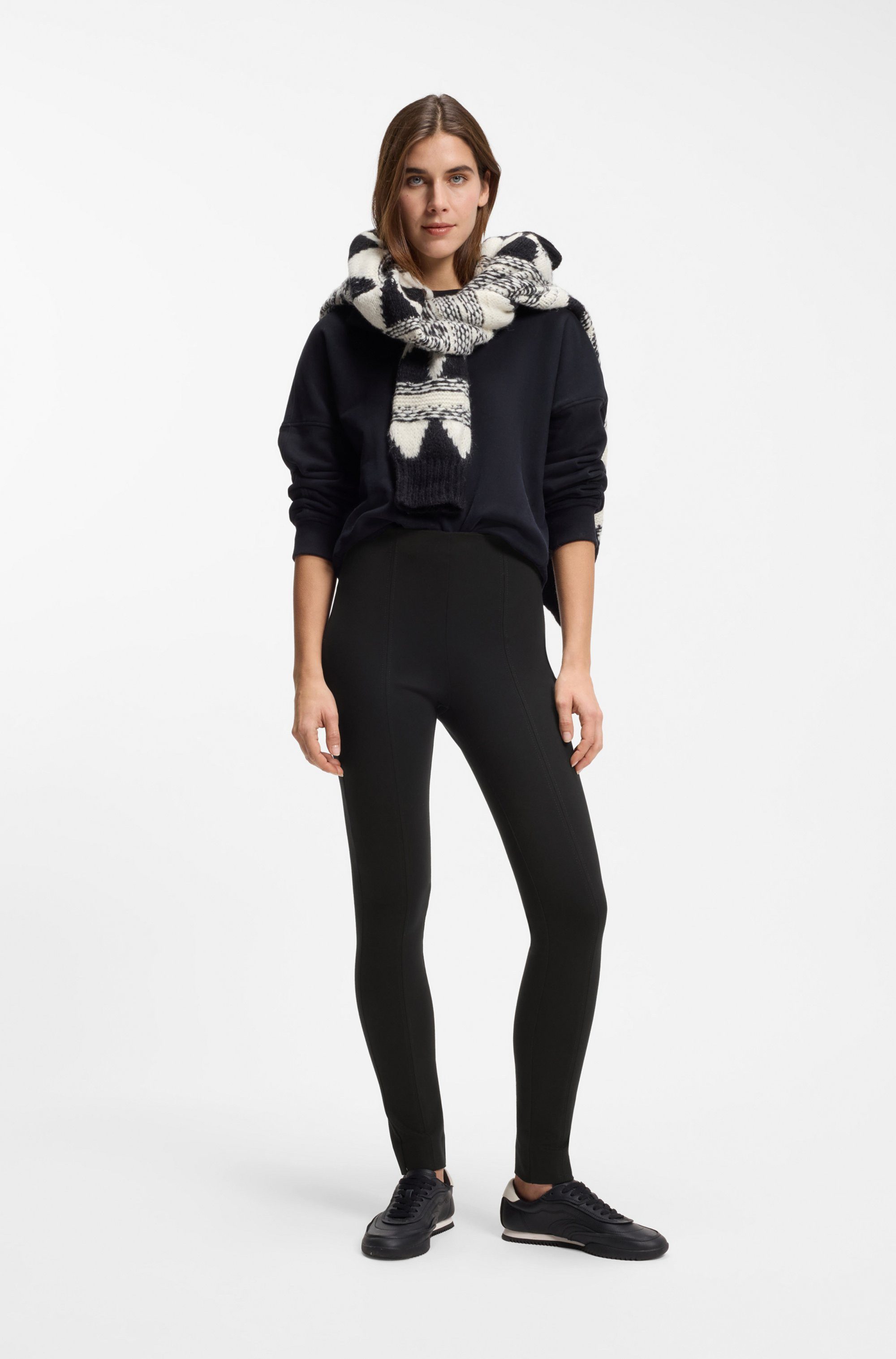 BOSS ORANGE Jerseyhose Tegging Premium Damenmode im Slim Fit, Leggings aus Punto-Milano-Stoff