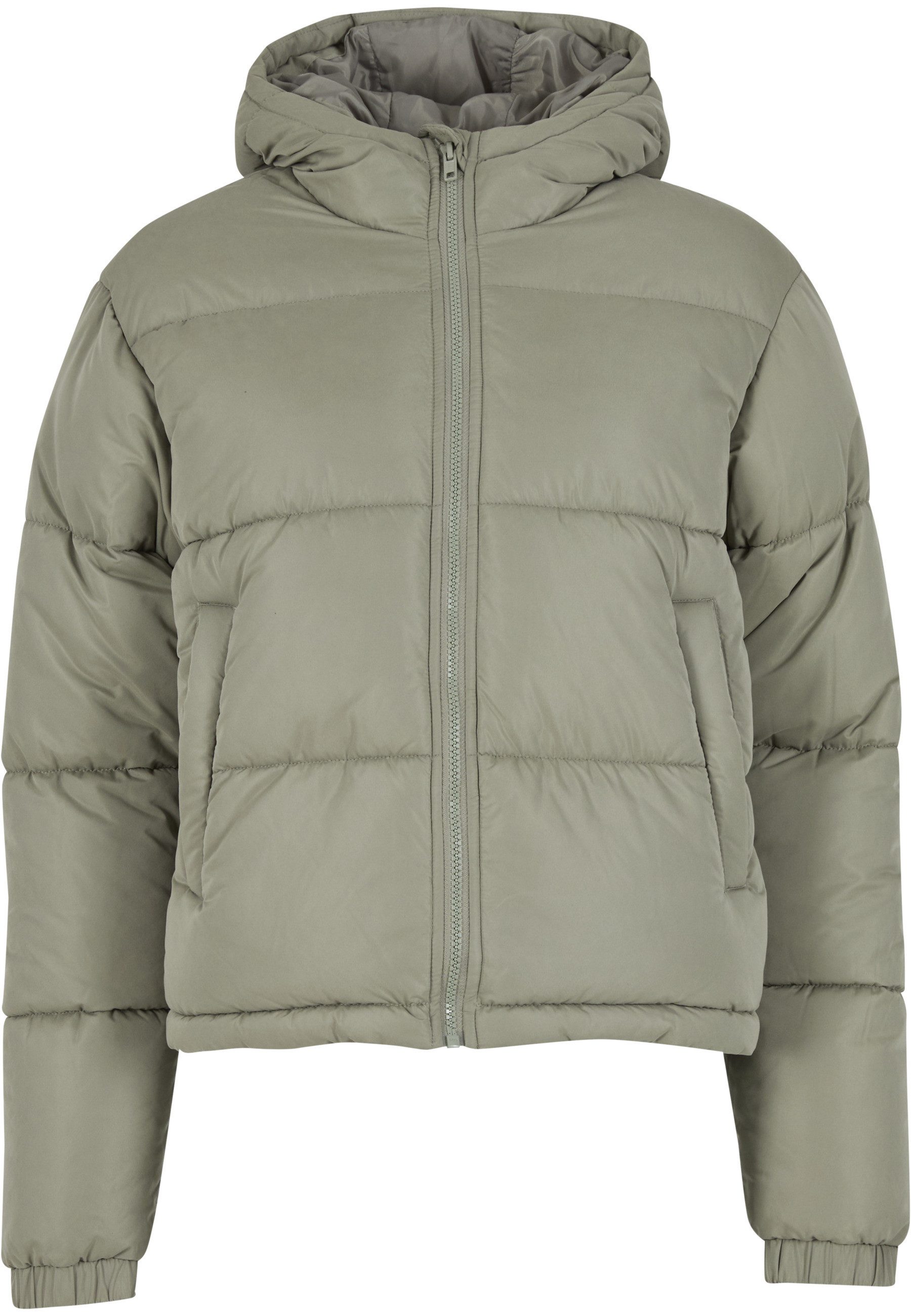 URBAN CLASSICS Winterjacke Urban Classics Ladies Peached Puffer Jacket With Hood (1-St)