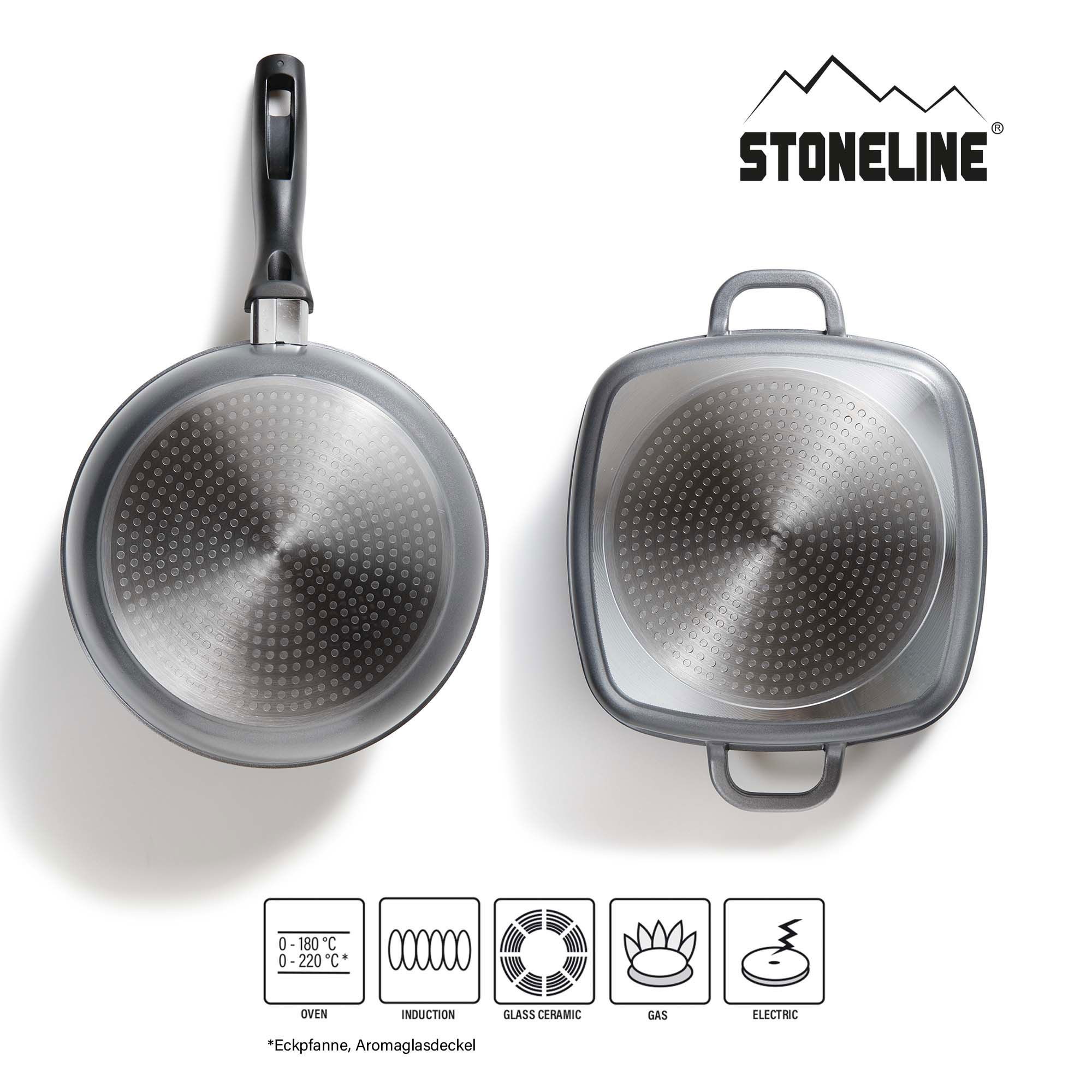 STONELINE Kochbesteck-Set (13-tlg), mit echten Steinpartikeln, induktionsgeeignet, Designed in Germany