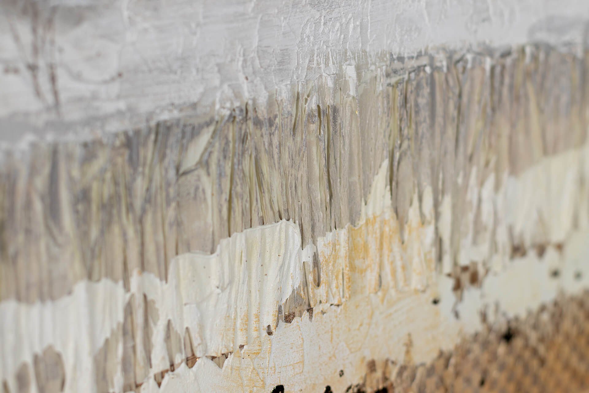 Leinwandbild 100% KUNSTLOFT 120x60 cm, in Mountains Wohnzimmer Gemälde HANDGEMALT Fog Wandbild