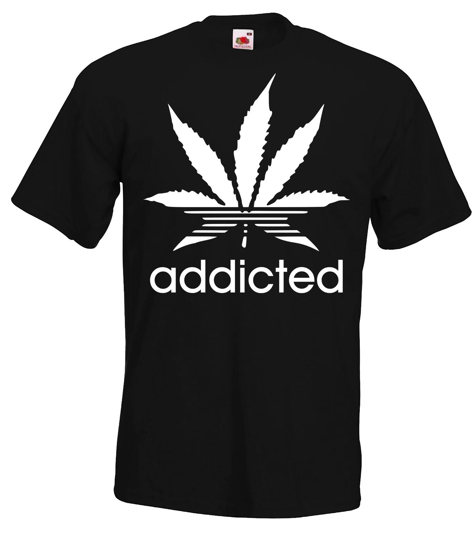 Youth Designz T-Shirt Addicted Motiv trendigem mit T-Shirt Schwarz Herren