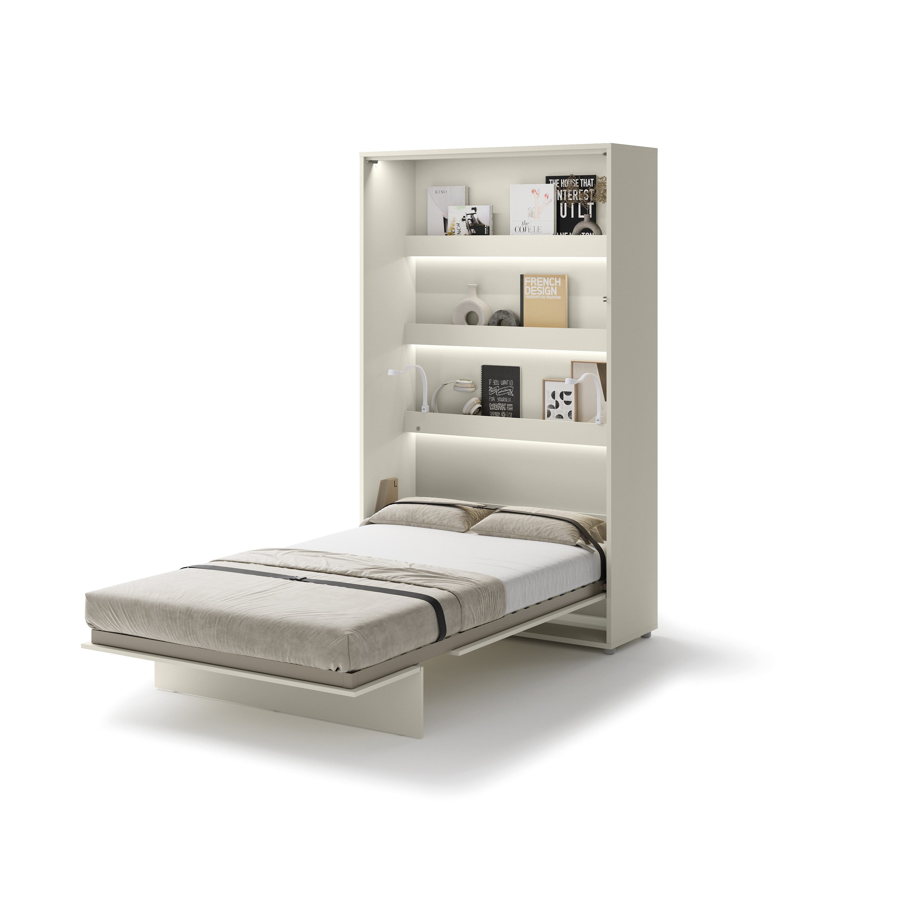 yourhouse24 Schrankbett Bed Concept BC-02 120x200 Schrankbett Vertikal Gästebett Kashmir