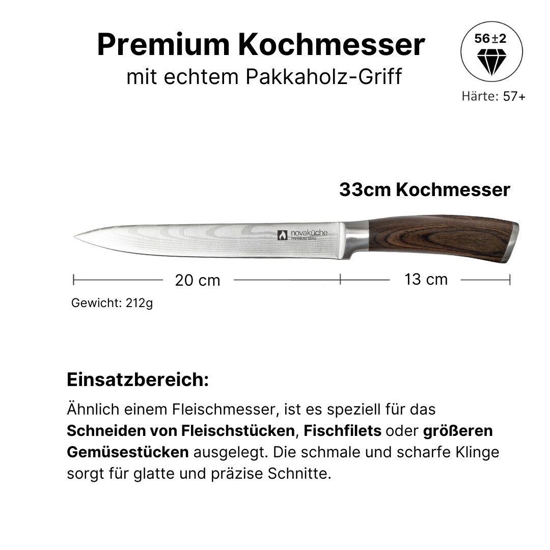 LIVINA HOME Messer-Set Profi Chefmesser Set – Scharfe 20 cm Klinge aus hochwertigem Edelstahl (3-tlg), Schneidemesser, Küchenmesser, Kochmesser, Oster Deal Sale – Bild 4 von 5