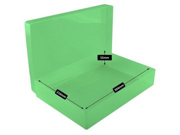 WestonBoxes Aufbewahrungsbox Variocolors A4 Aufbewahrungsbox grün transparent 312x225x57mm (5 St)