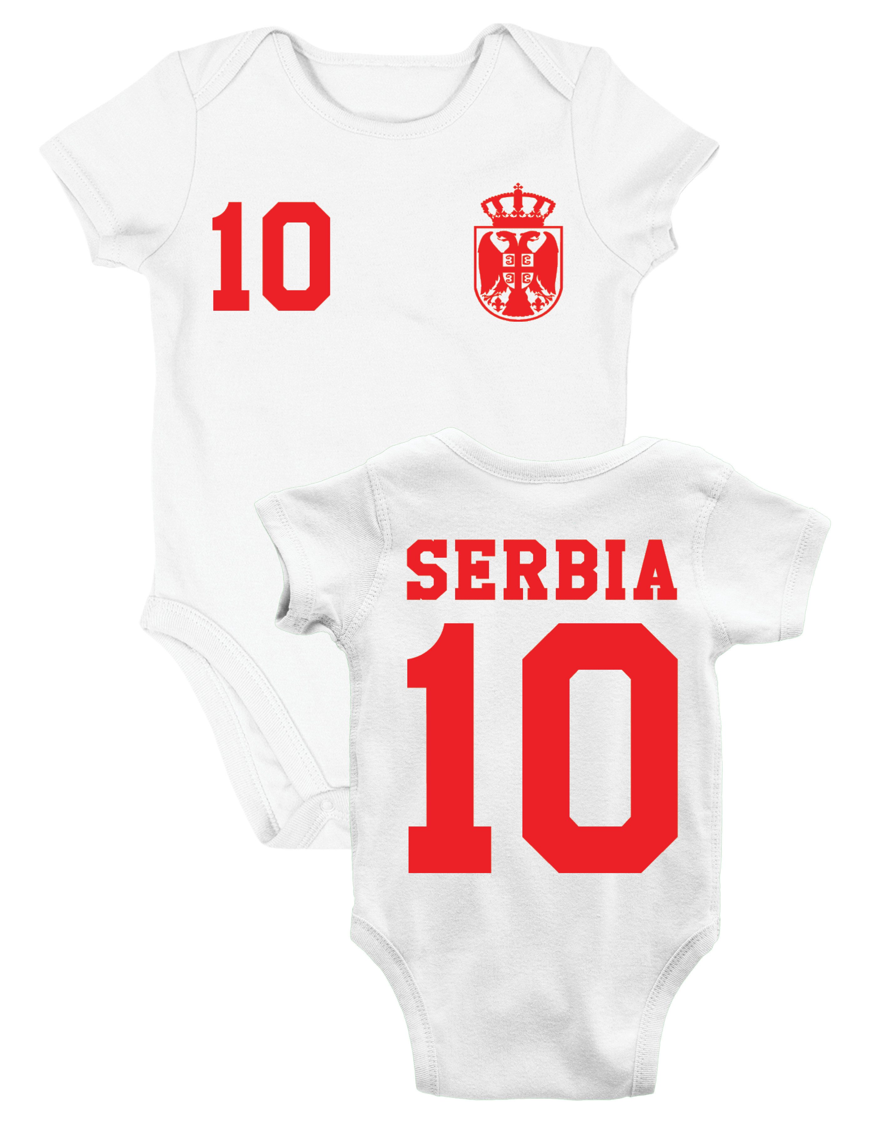 Youth Designz Kurzarmbody Serbien Kinder Baby Body Strampler mit trendigem Motiv