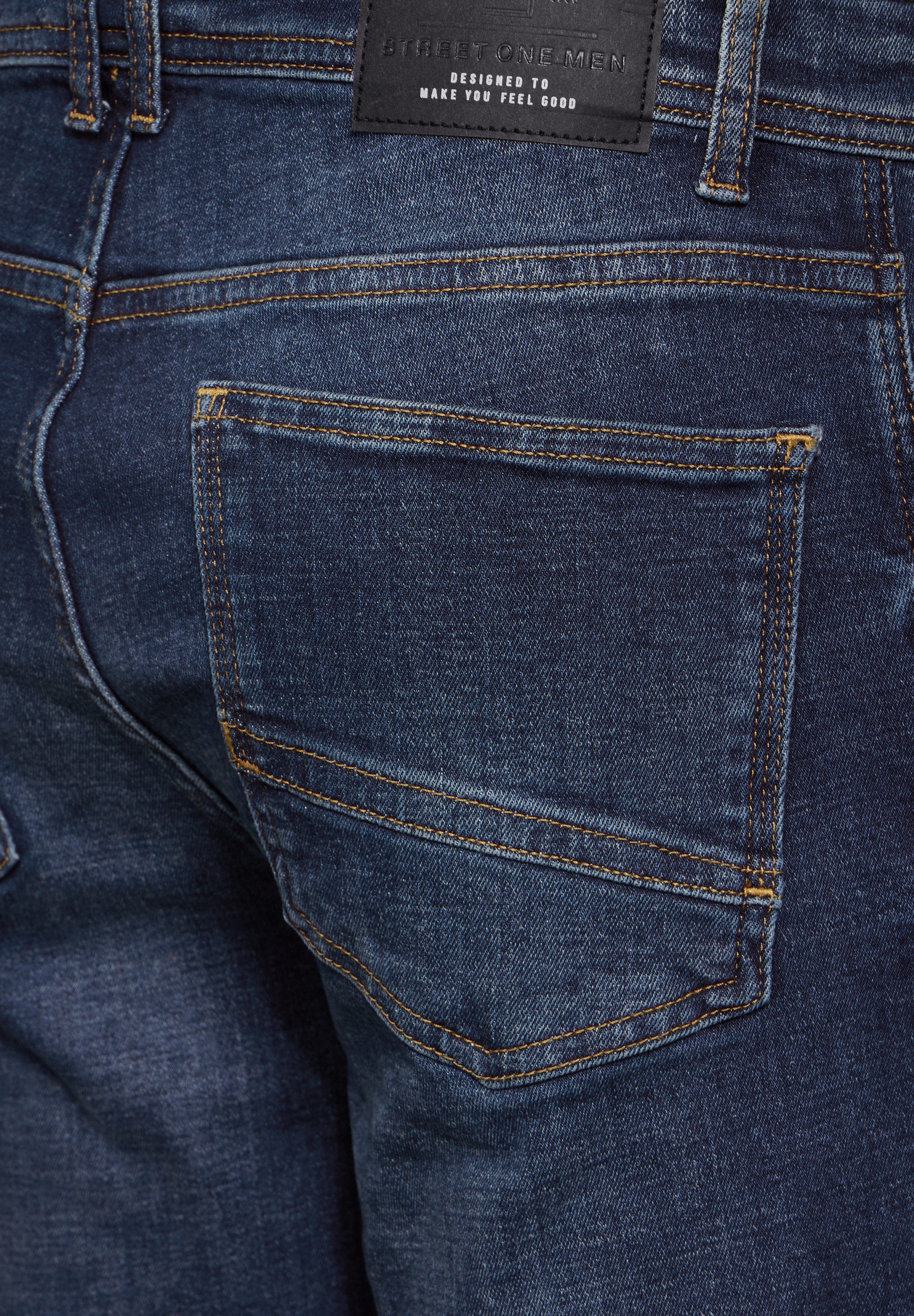 STREET ONE MEN Slim-fit-Jeans softer Materialmix