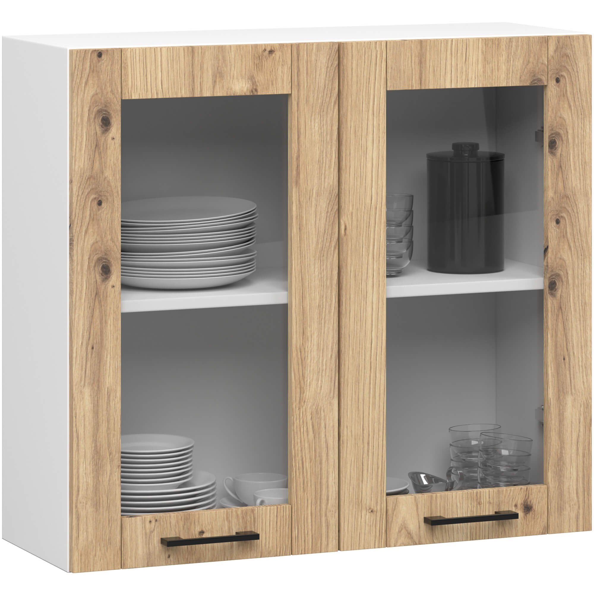 Raumhirsch Furniture Hängeschrank Moderner Hängeschrank Küche - Praktische Aufbewahrung - Wandschrank 80x72x31 cm, laminierte Spanplatte, kratzfest, pflegeleicht