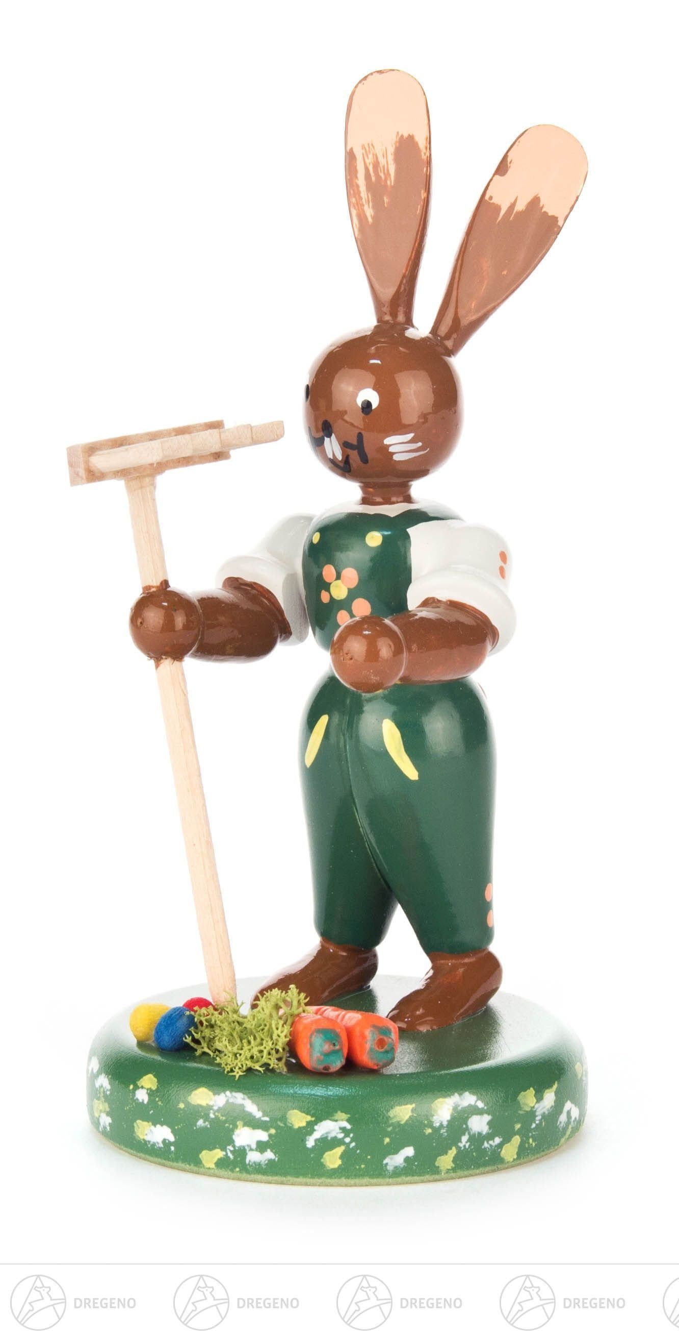 Dregeno Erzgebirge Osterhase Ostern & Frühjahr Hase Gärtner Höhe ca 10
