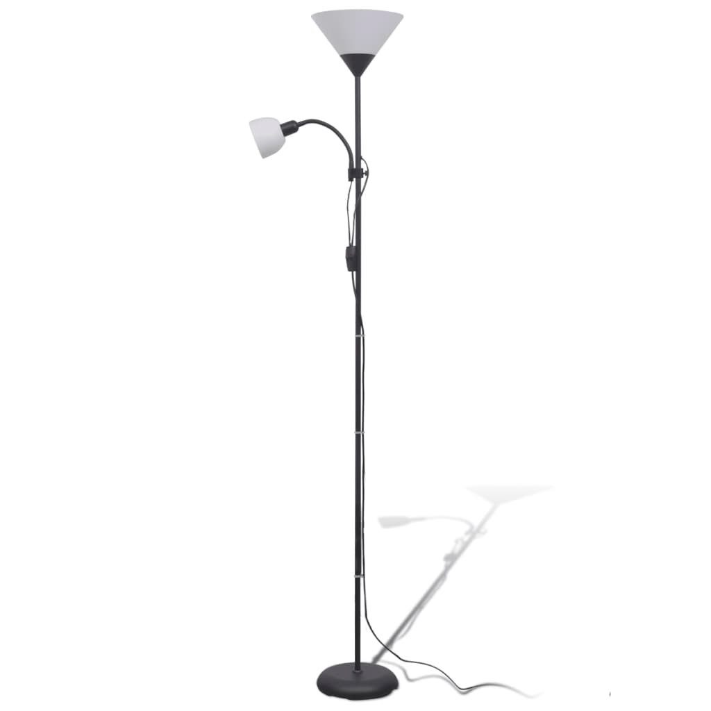 vidaXL Deckenleuchte Stehlampe Schwarz günstig online kaufen