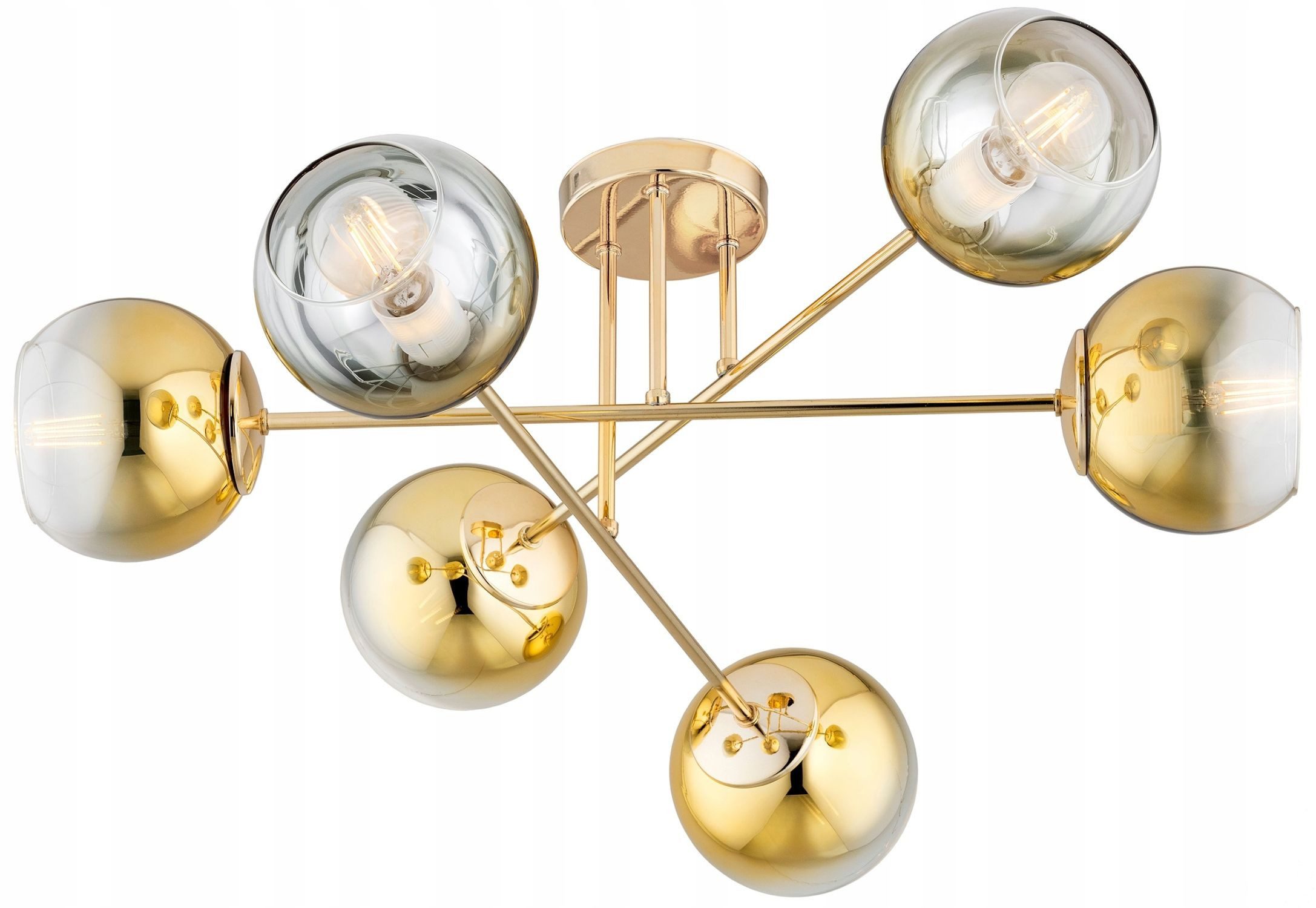 Licht-Erlebnisse Deckenleuchte RONAN, ohne Leuchtmittel, E27 B: 70 cm Kugel Schirm Modern Deckenlampe