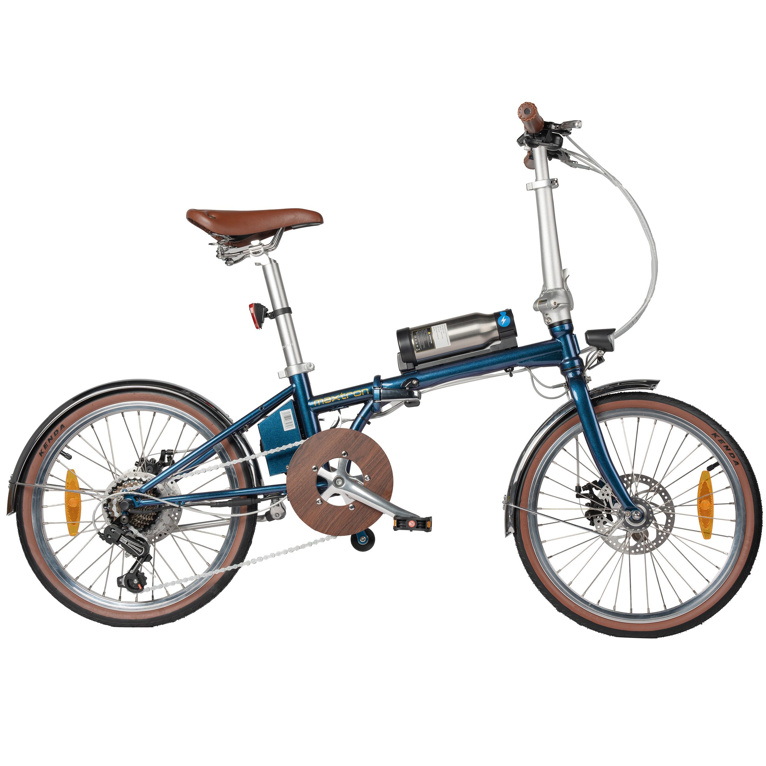 Maxtron E-Bike Cityrad Smart 20, Klapprad, 3 Gang Shimano Tourney Schaltwerk, Kettenschaltung, Heckmotor, 187 Wh, Kompakt und platzsparend für Alltag