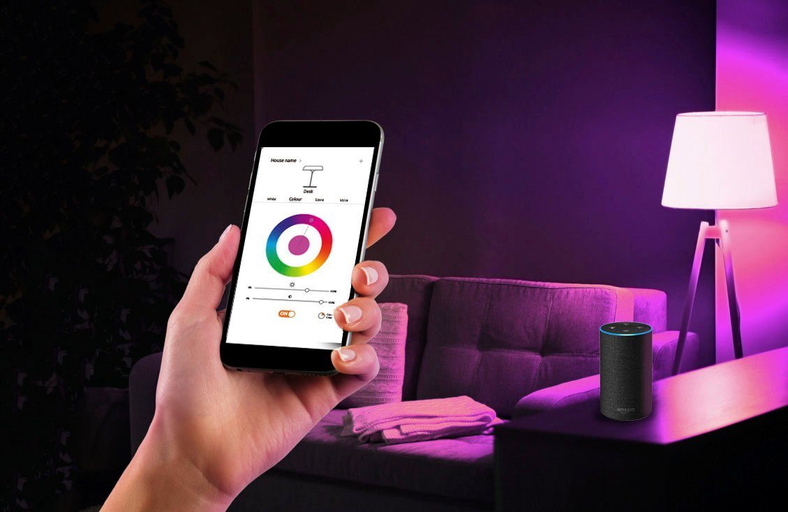 LUTEC Smarte LED-Leuchte PEPPER, Smart Home, LED integriert, Smart-Home Tischleuchte fest RGB
