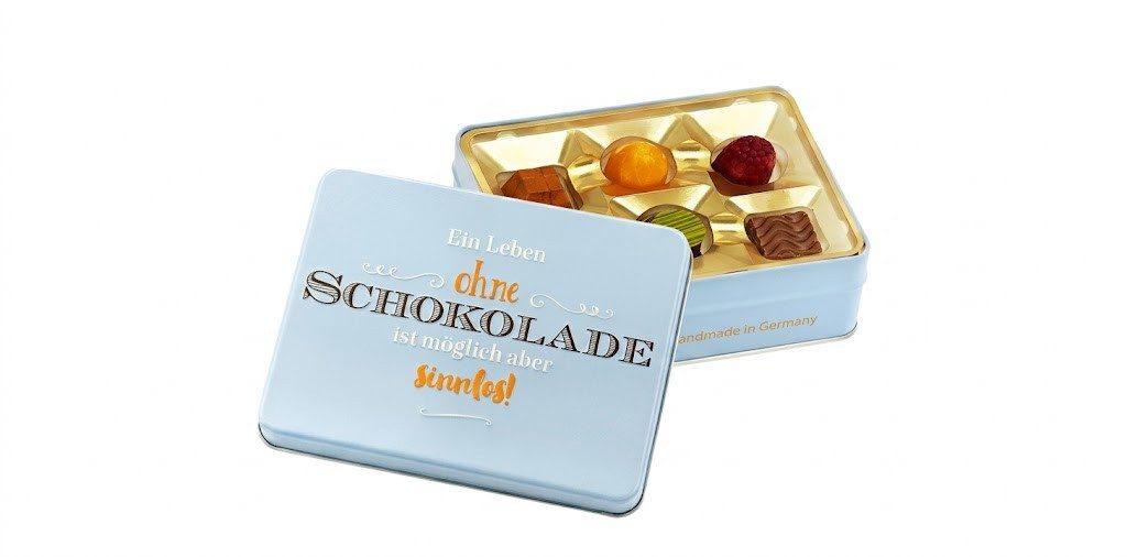 Confiserie Rabbel Schokolade Präsentdosen mit Pralinen und Trüffel 75g, 1 x