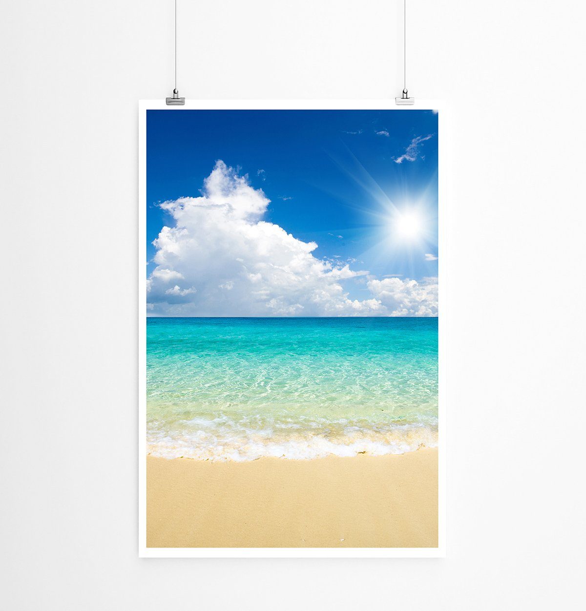 Sinus Art Poster 90x60cm Poster Schöner Strand und tropisches Meer