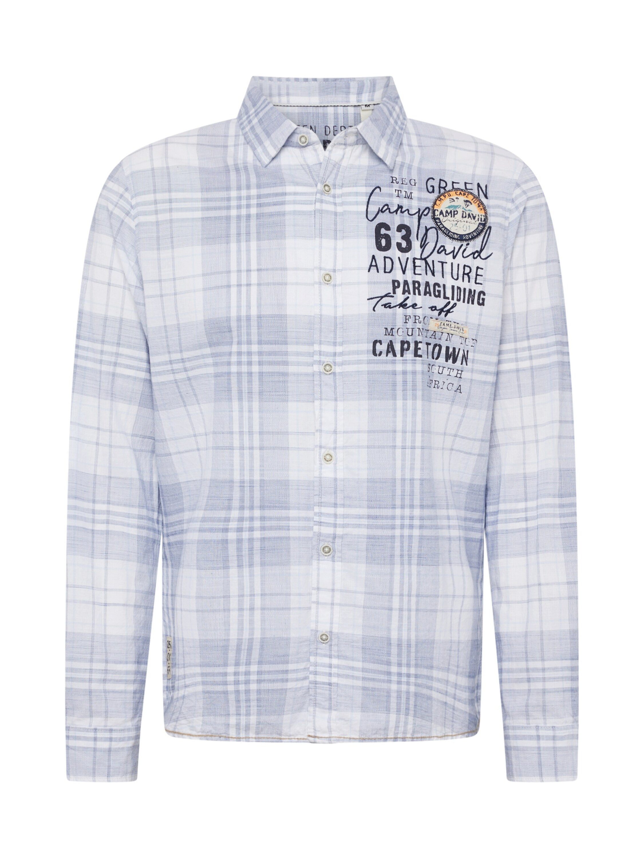 Camp David Herrenhemd Mit Used Print - Stilvoll & Lässig!