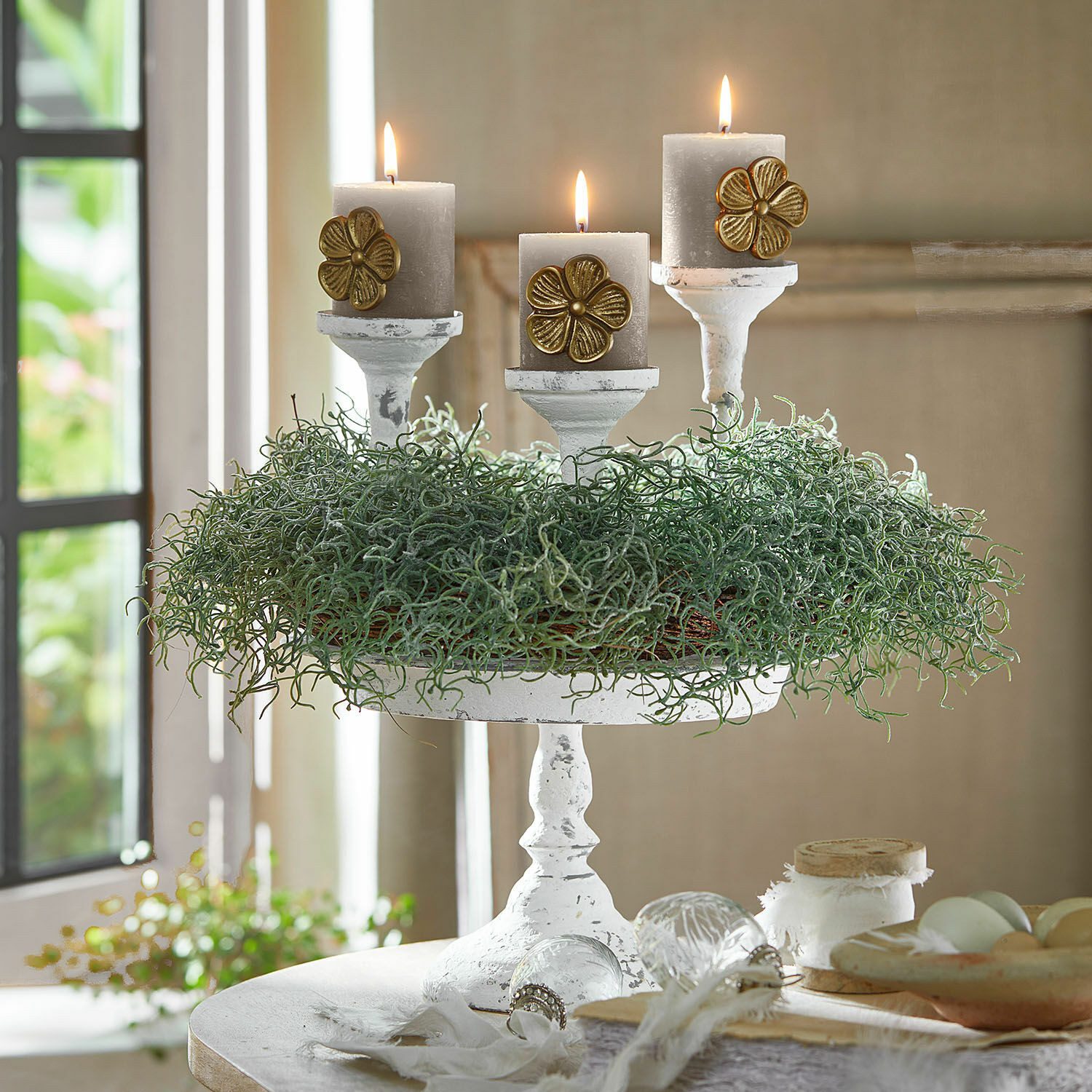 Mirabeau Etagere Etagere Kivorel antikweiß, Eisen