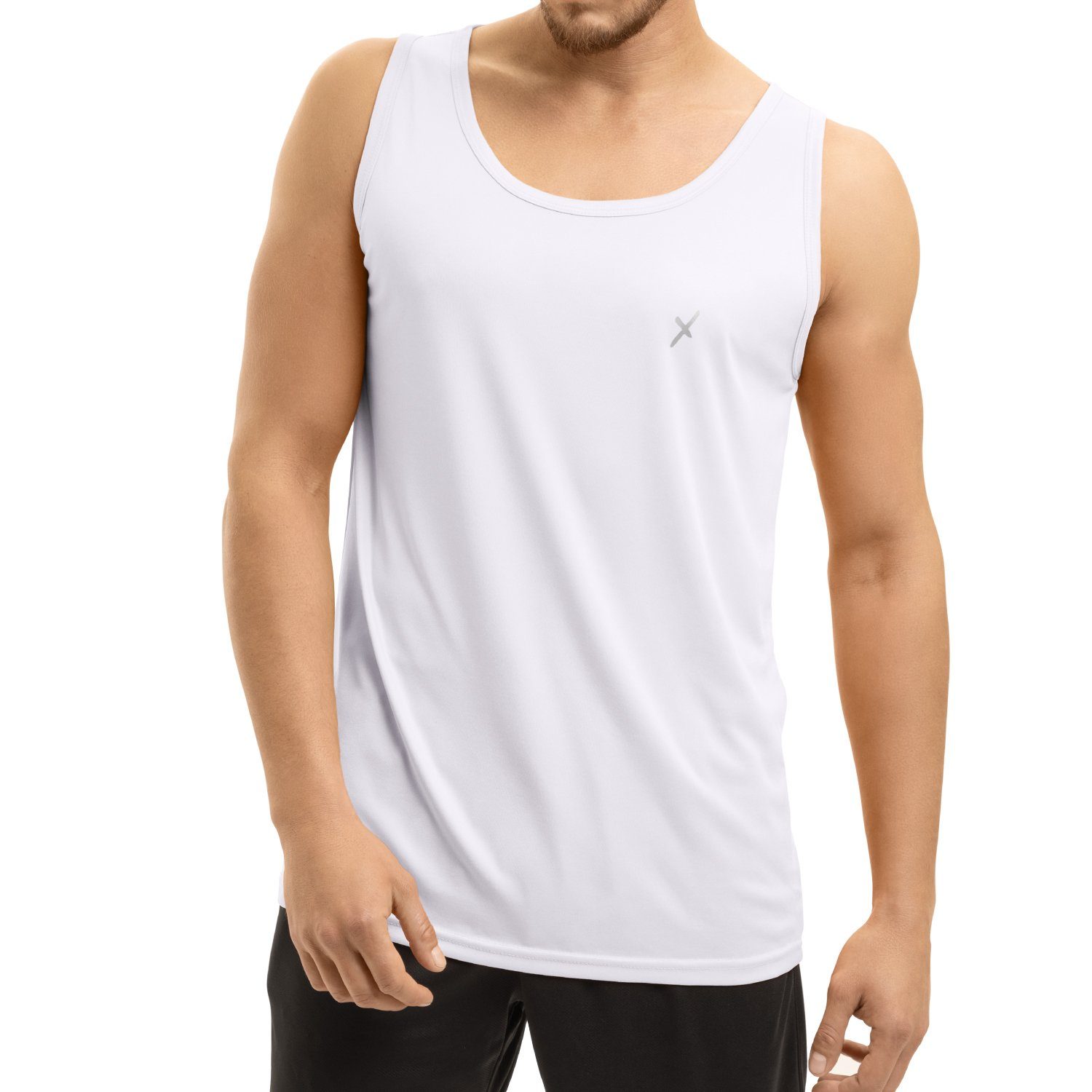 CFLEX Trainingsshirt Herren Sport Shirt Fitness Tanktop Sportswear Collection Weiß