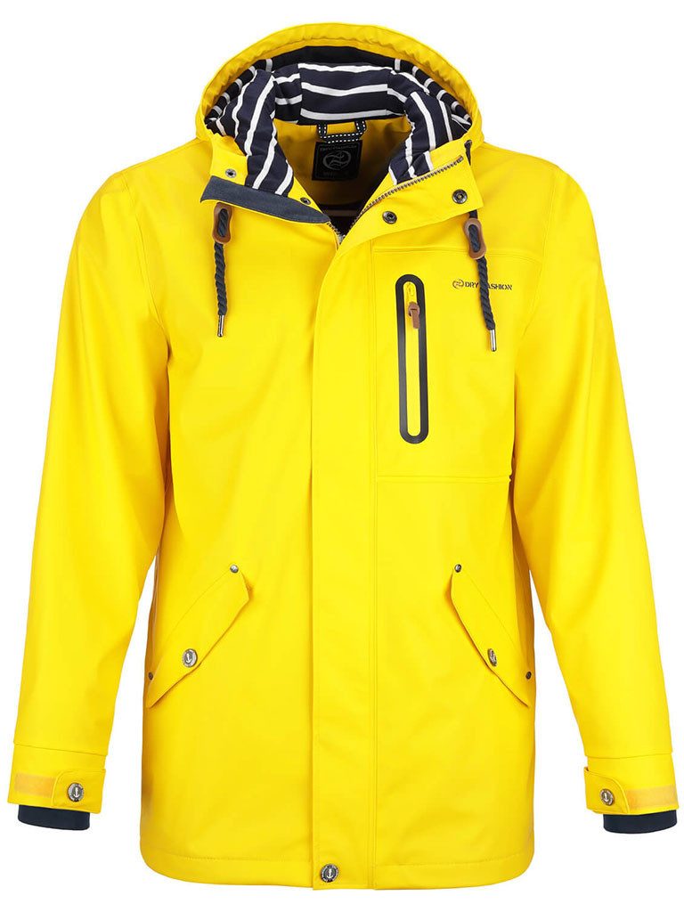 Dry Fashion Regenjacke Herren Parka Lübeck mit verstellbarer Kapuze - wasse günstig online kaufen