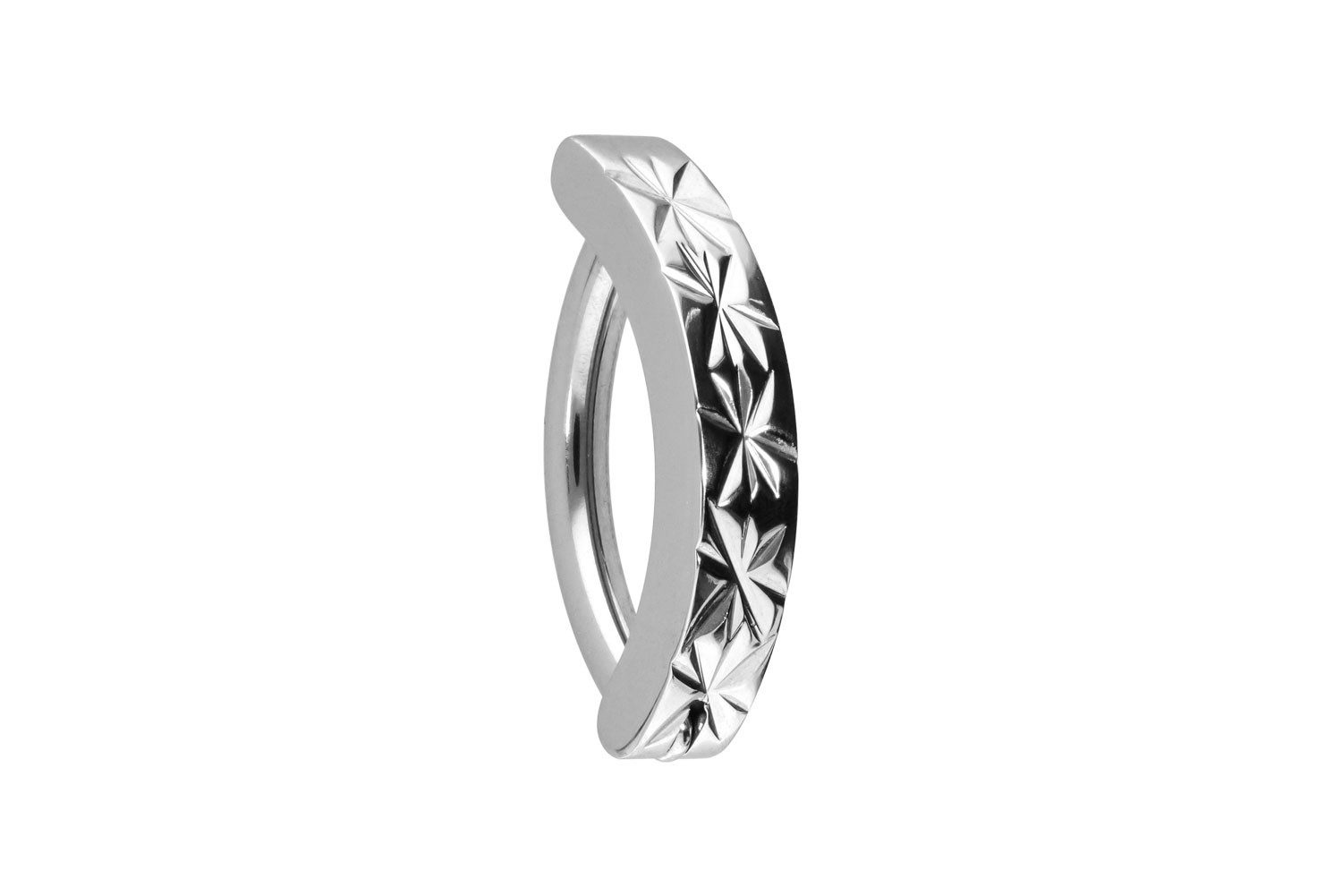 PIERCINGLINE Bauchnabelpiercing Titan Bauchnabelclicker BOGEN + DESIGN (Clicker, 1-tlg)