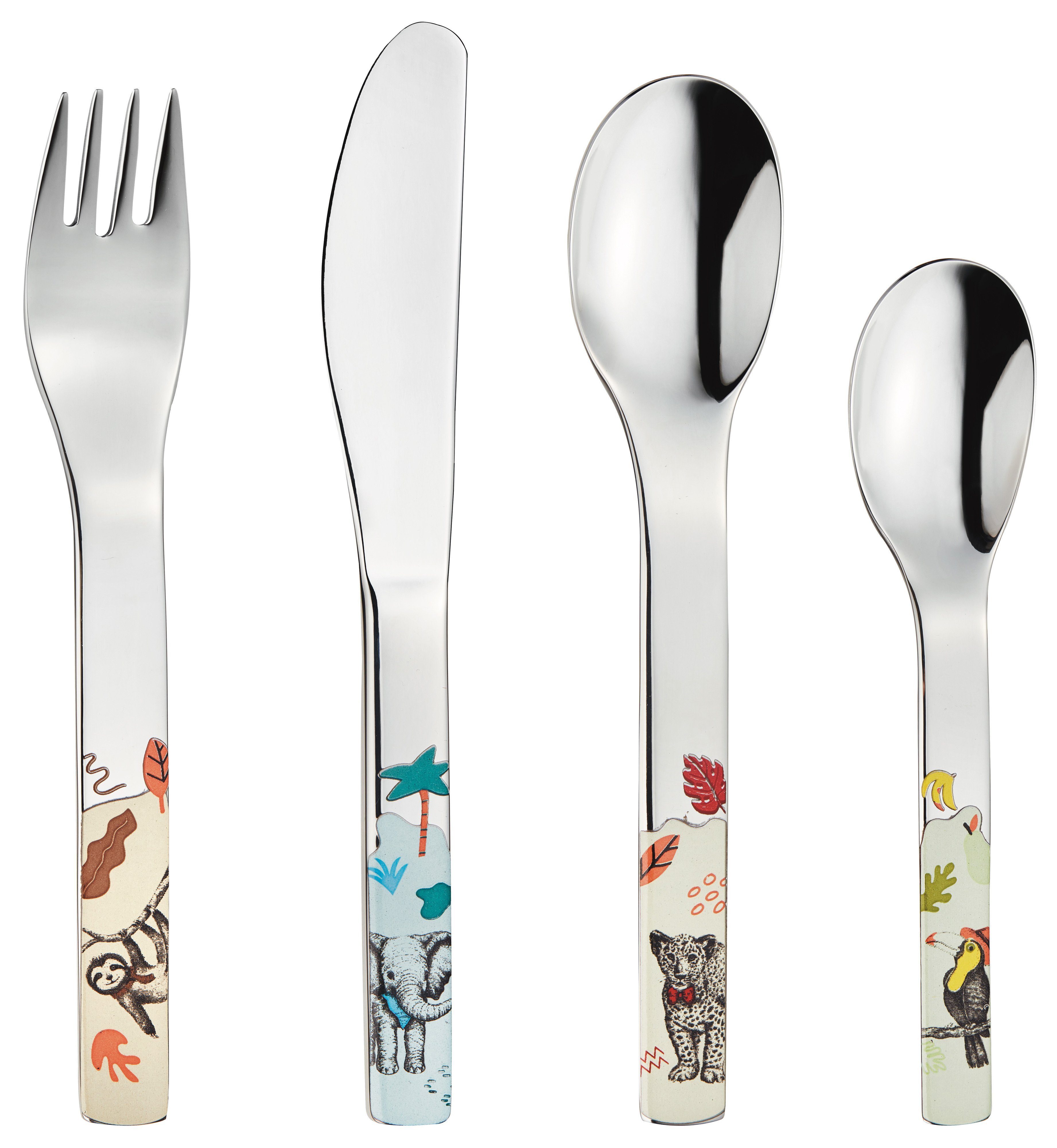 PURESIGNS Kindergeschirr-Set NATURA (7-tlg), 1 Personen, Edelstahl 18/10, Porzellan, Plastikfreier Essgenuss für die Kleinen – Bild 4 von 5