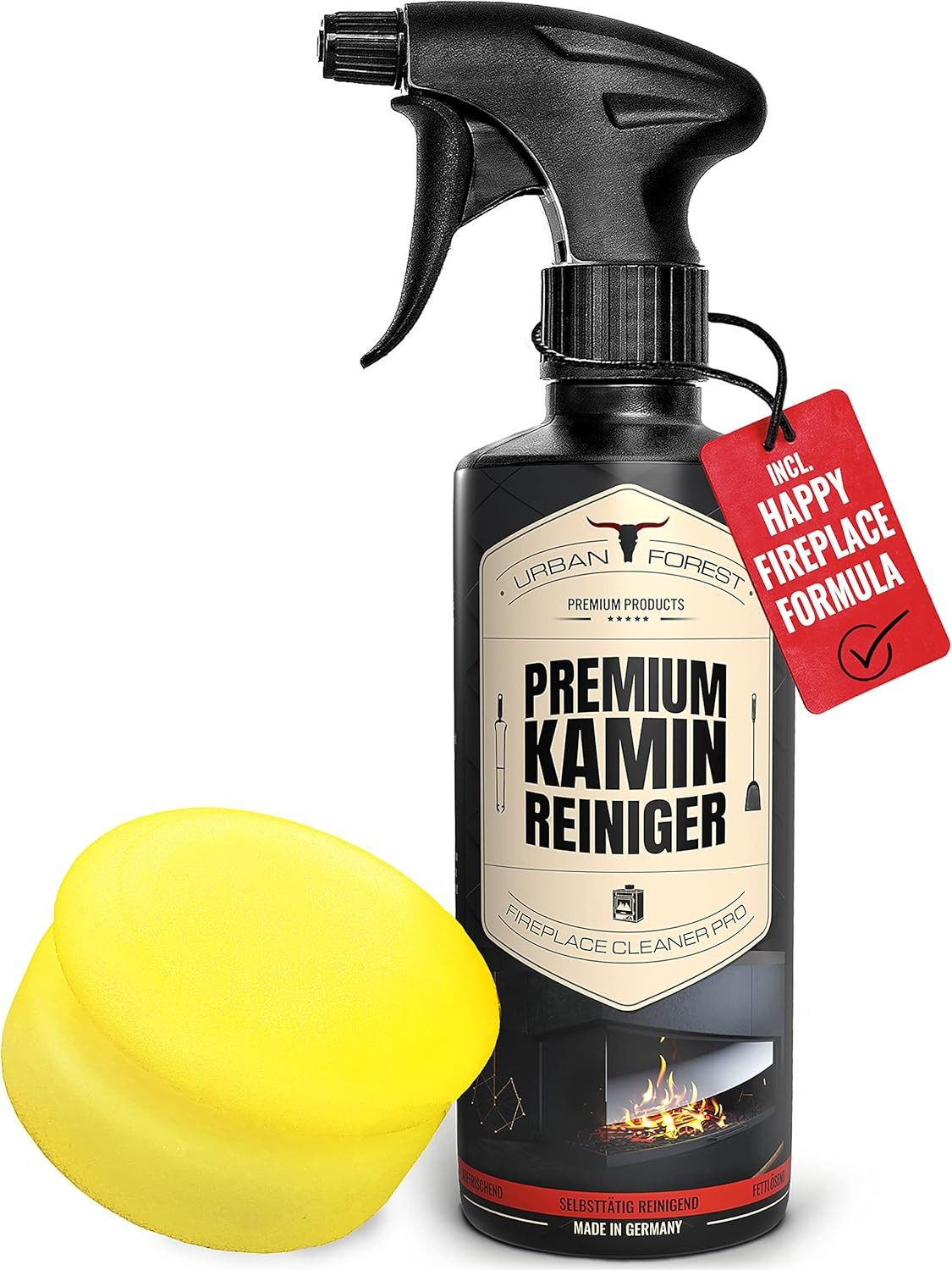 Kamin Reiniger Kaminreiniger, Ofen Glasreiniger für Kamine Reinigungsspray