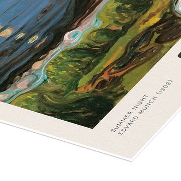 Posterlounge Poster Edvard Munch, Summer Night, Wohnzimmer Malerei