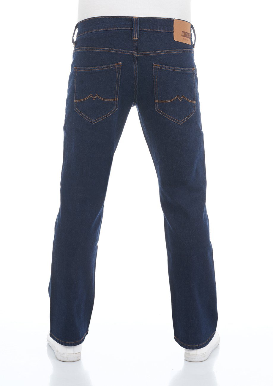 MUSTANG Bootcut-Jeans Herren Jeanshose Oregon (940) mit Cut Blue Hose Dark Denim Boot Denim Stretch