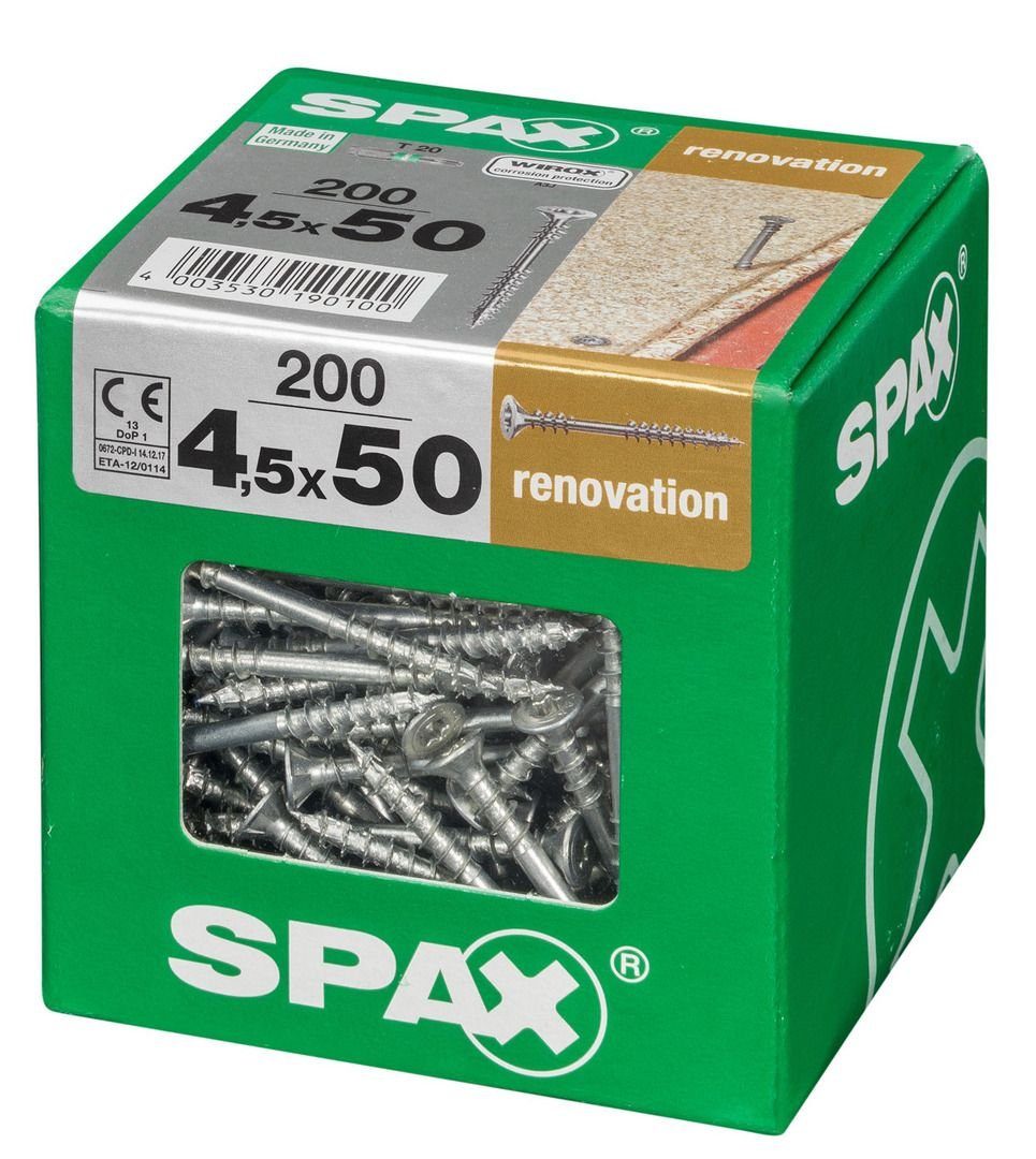 SPAX Terrassenschraube Spax 20 TX x 50 Stk. Verlegeschrauben mm - 200 4.5