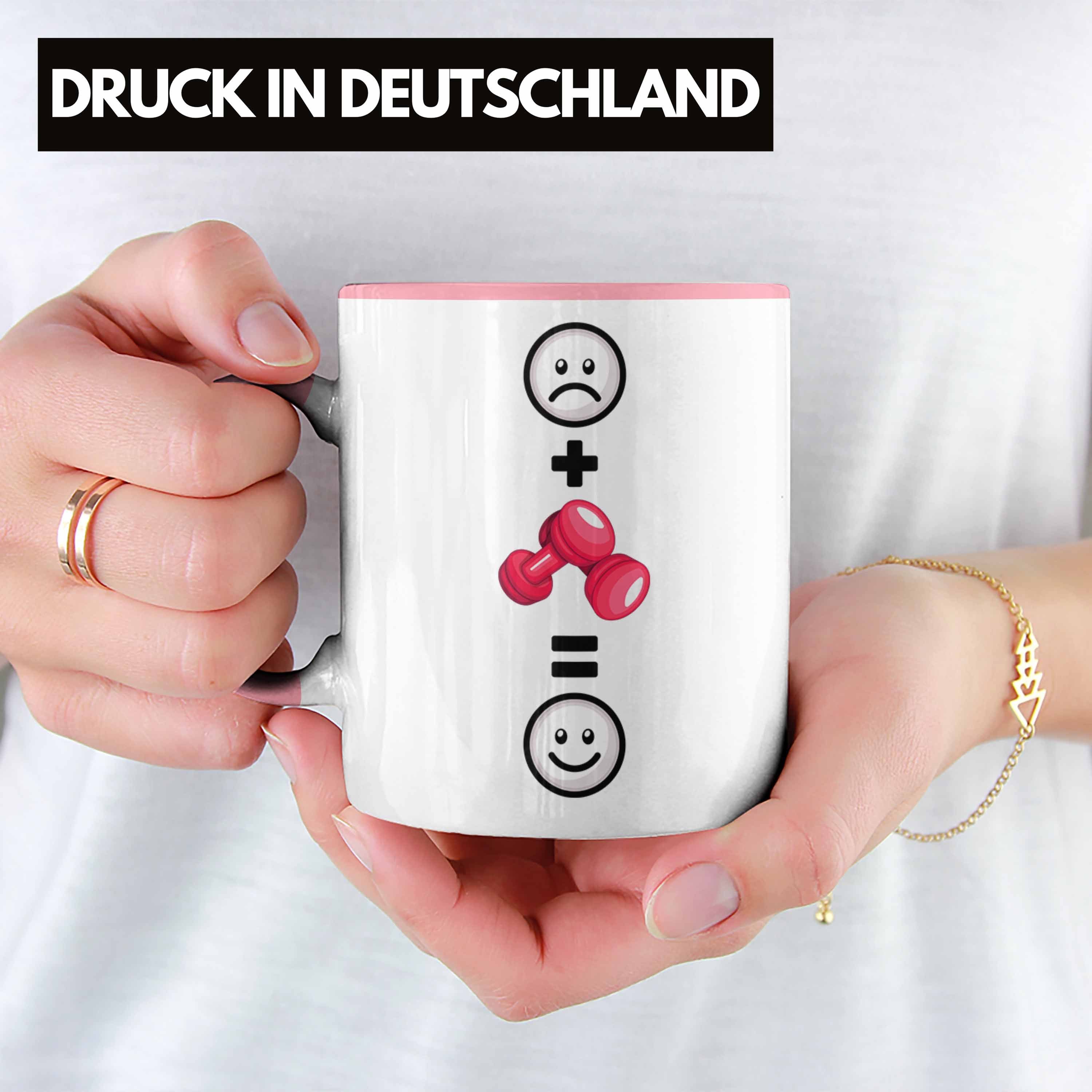 Tasse Geschenkidee für Geschenk Lustige Fitness Fitness Frauen :(Fi Tasse Trendation Rosa