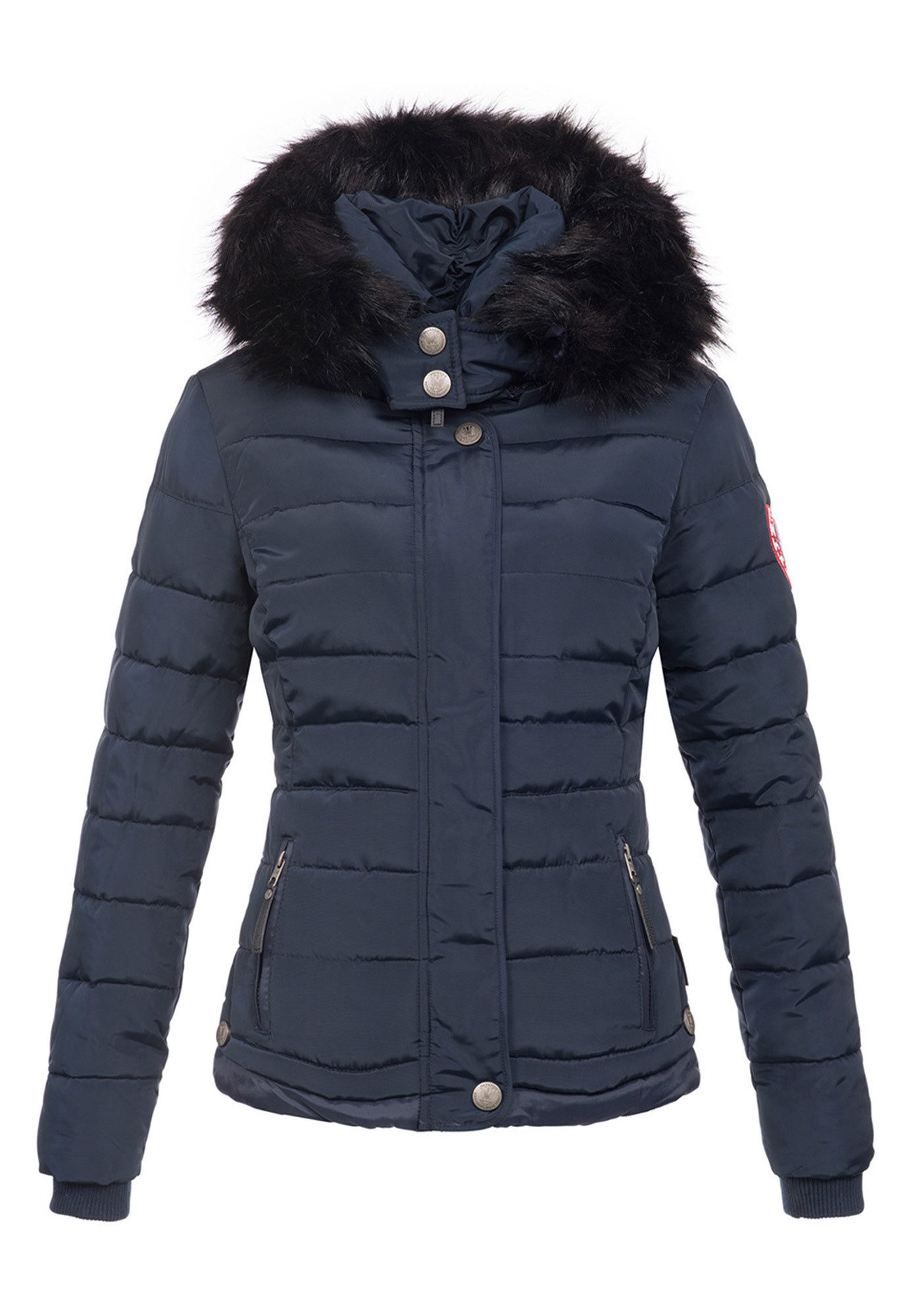 Navahoo Steppjacke Chloe hochwertige Winterjacke mit abnehmbarer Kapuze – Bild 5 von 5