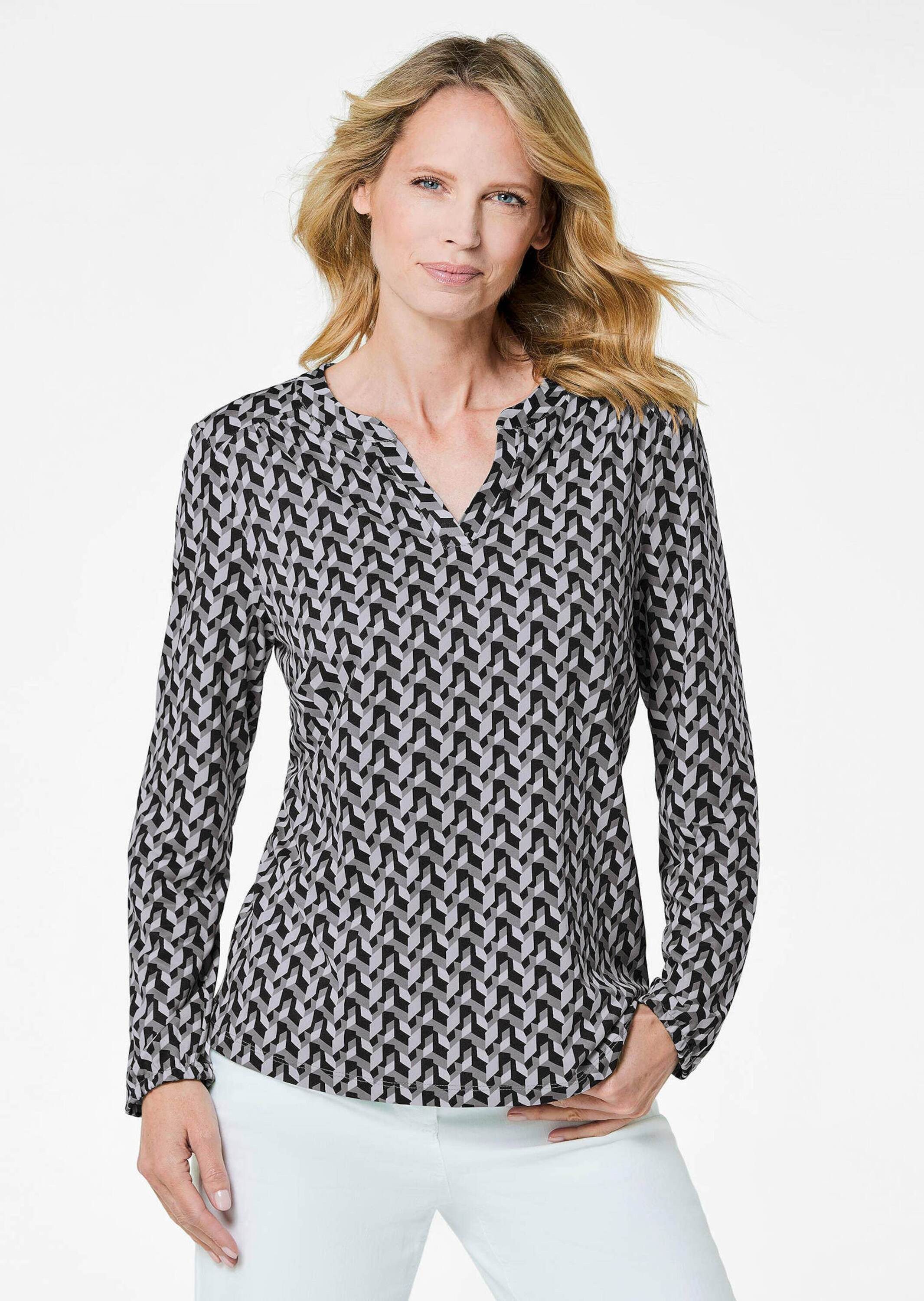 GOLDNER Kurzarmbluse Kurzgröße: Blusenshirt in femininer günstig online kaufen