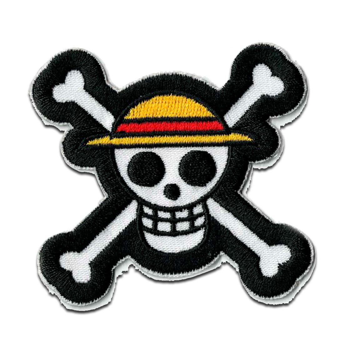 One Piece Aufnäher Bügelbild, Aufbügler, Applikationen, Patches, Flicken, zum aufbügeln, Polyester, Comercial Mercera One Piece Emblem - Größe: 6,1 x 6,1 cm