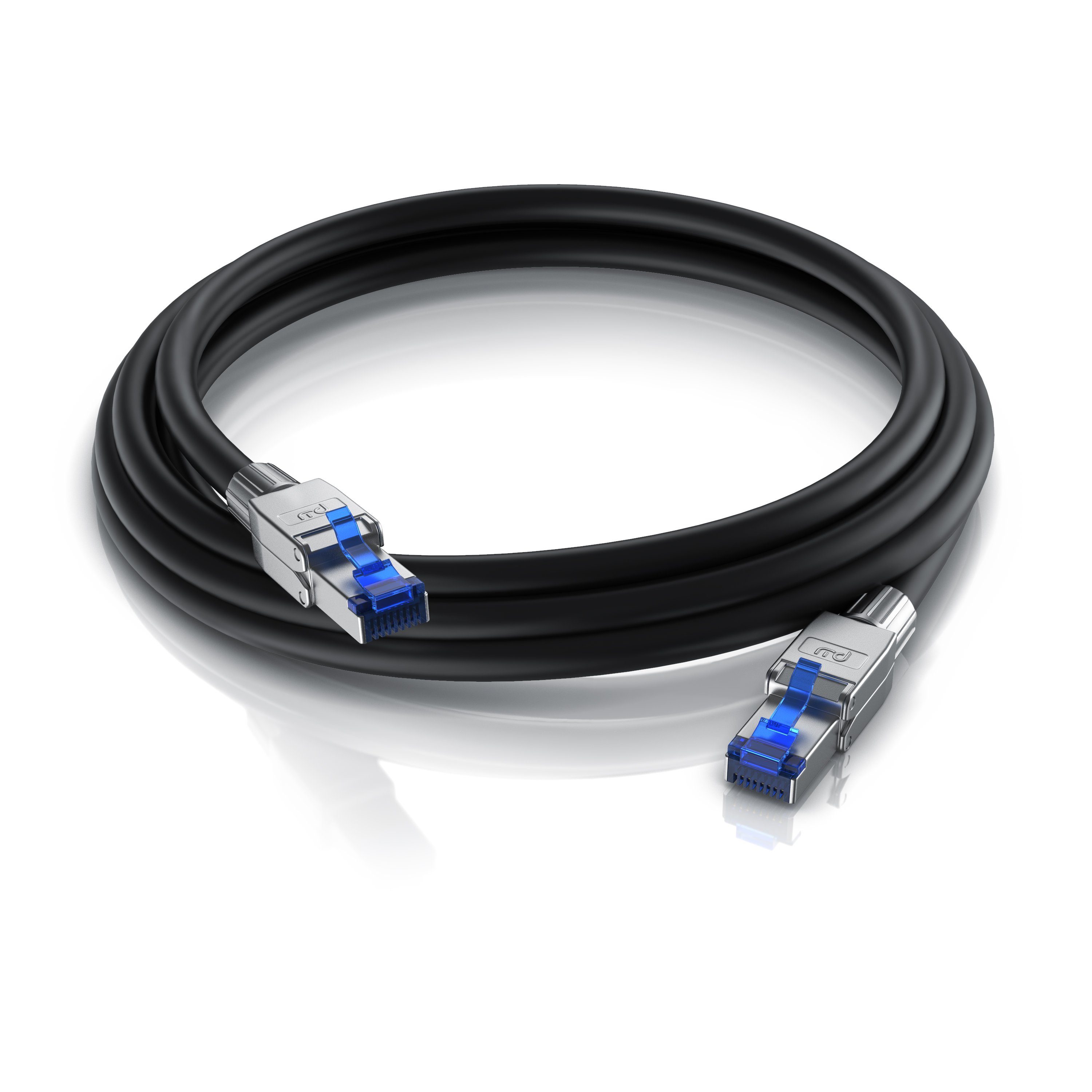 Primewire LAN-Kabel, CAT.8, RJ-45 (Ethernet) (25 cm), Netzwerkkabel CAT 8, Gigabit Ethernet 40 Gbit/s S/FTP Patchkabel 0,25m