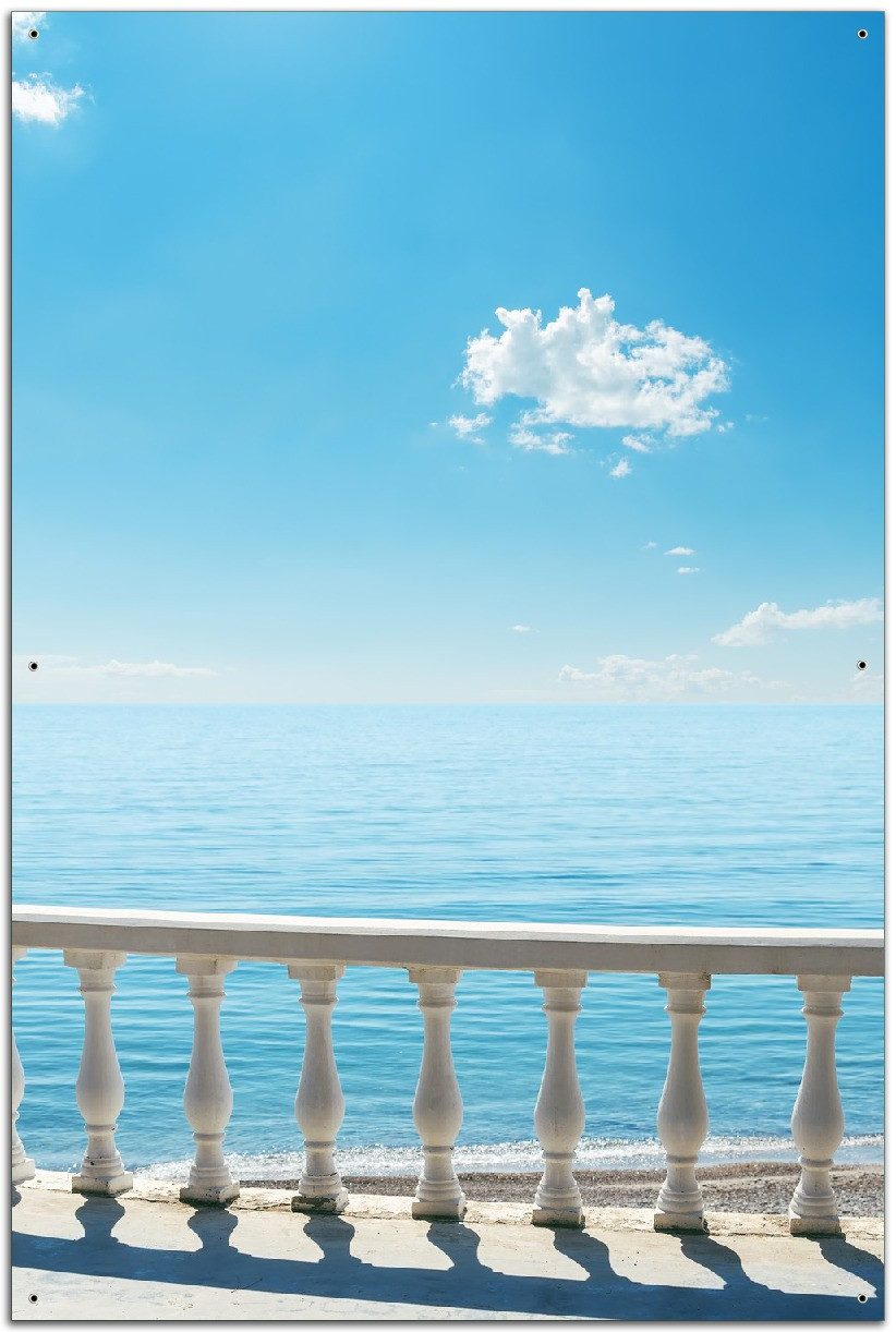 Wallario Sichtschutzzaunmatten Weite Aussicht über ruhiges Meer