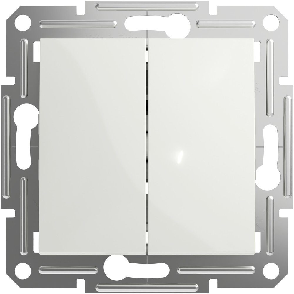 SCHNEIDER Schalter Schneider Electric Doppeltaster Asfora Weiß (RAL 9003) EPH1170121D 1
