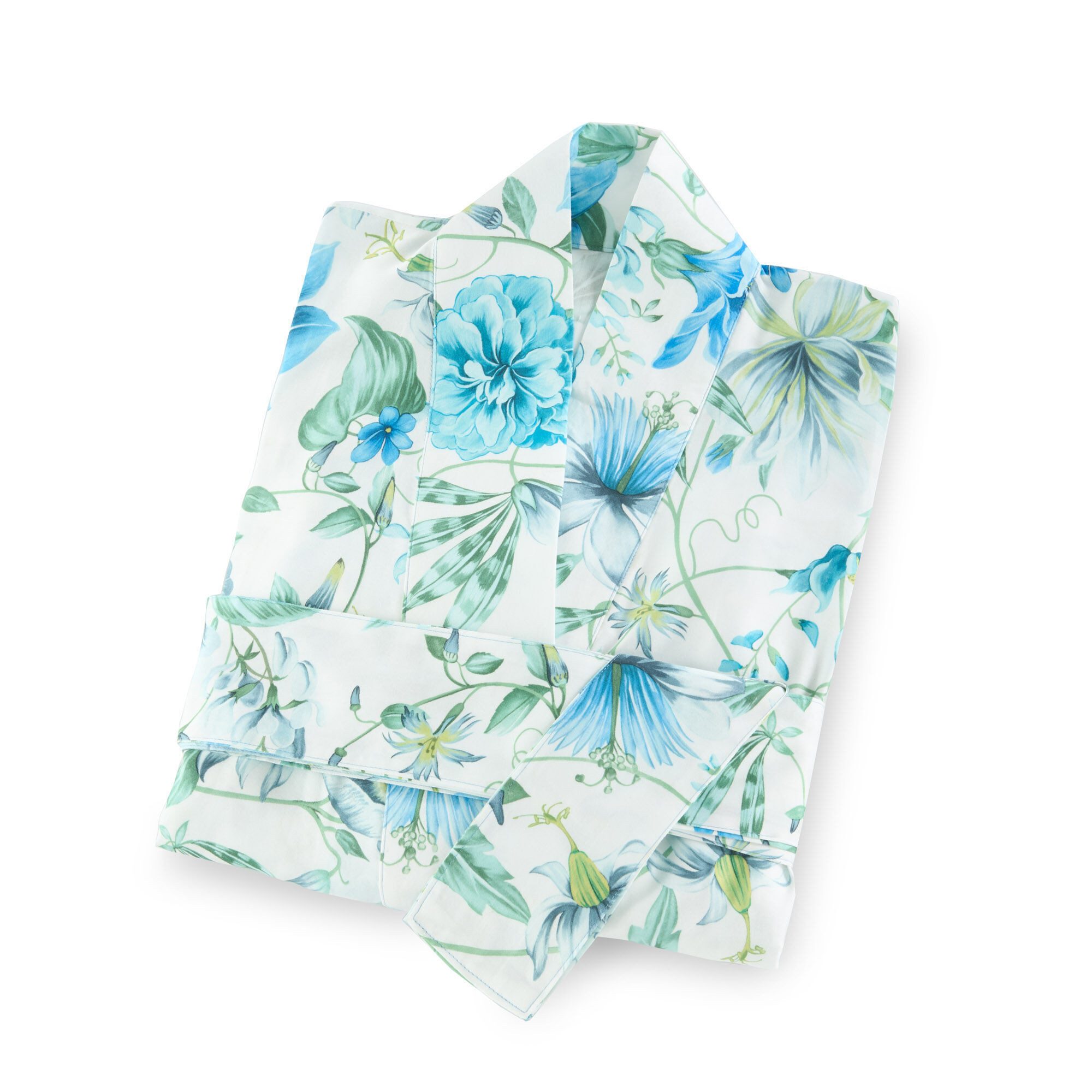 Bassetti Kimono CASABLANCA, lang, Baumwolle, Gürtel, aus hochwertigem Baumwollsatin