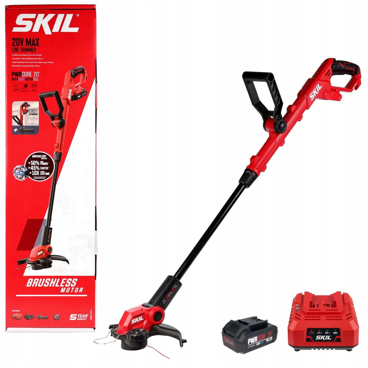 SKIL Akku-Freischneider Akku-Rasentrimmer Skil 20V 0241 AA 30cm (1x2,0Ah Karton), (Akku-Rasentrimmer Skil 20V 0241 AA 30cm (1x2,0Ah Karton), Akku-Rasentrimmer Skil 20V 0241 AA 30cm (1x2,0Ah Karton)