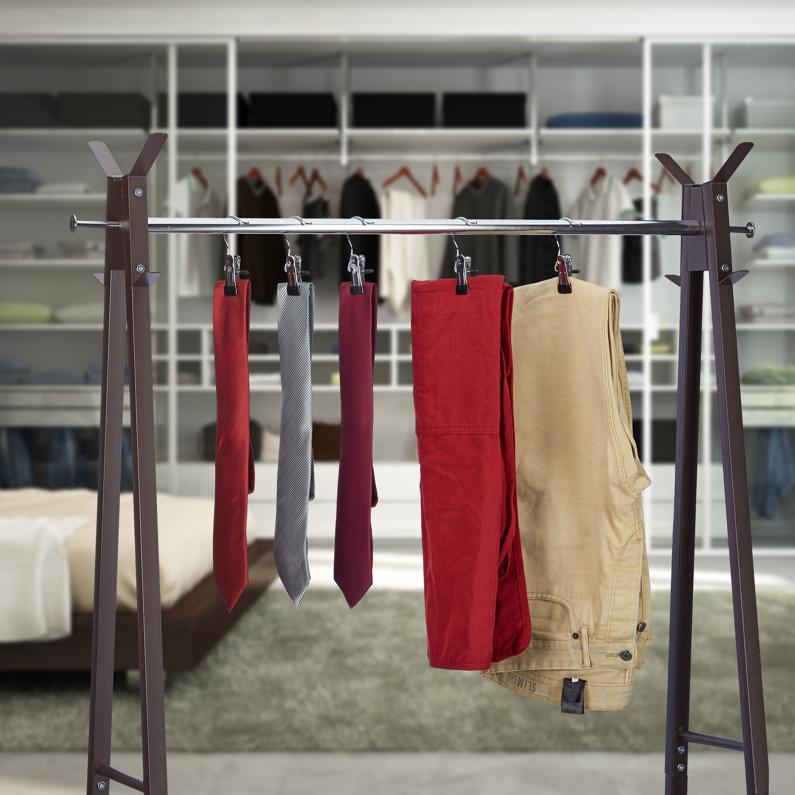 relaxdays Kleiderbügel Stiefelklammern 20er Set drehbar