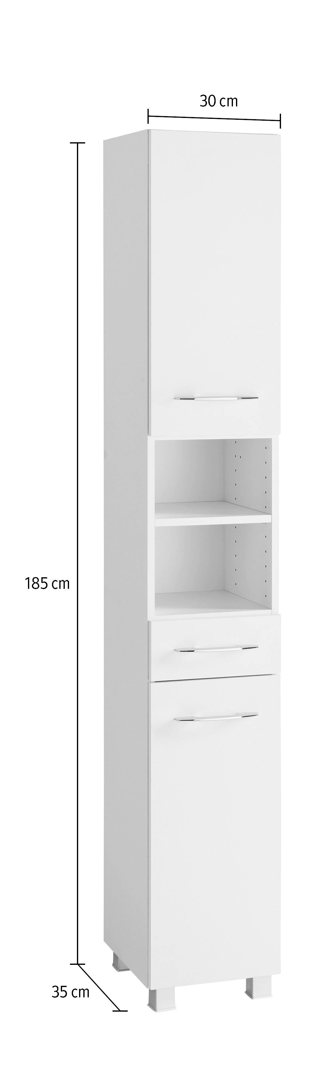 Hochschrank graphit/graphit Portofino HELD MÖBEL