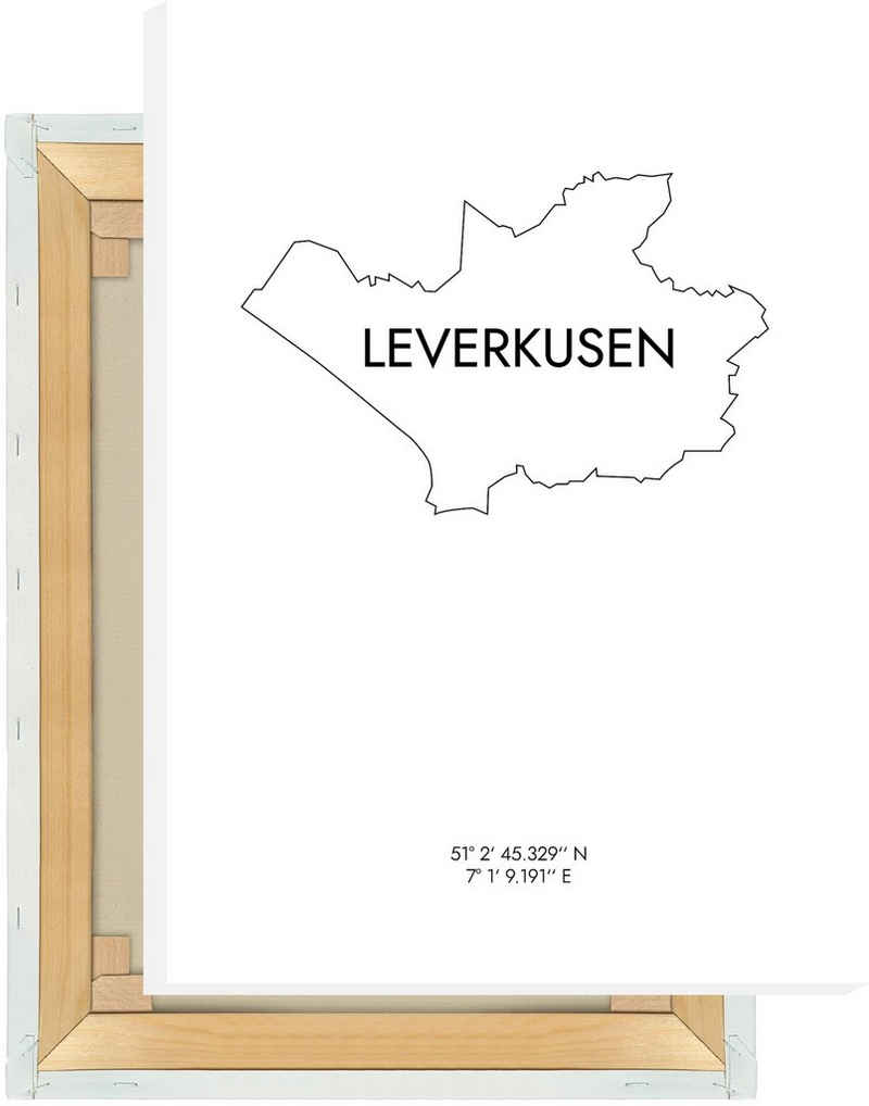 MOTIVISSO Leinwandbild Leverkusen Koordinaten #8