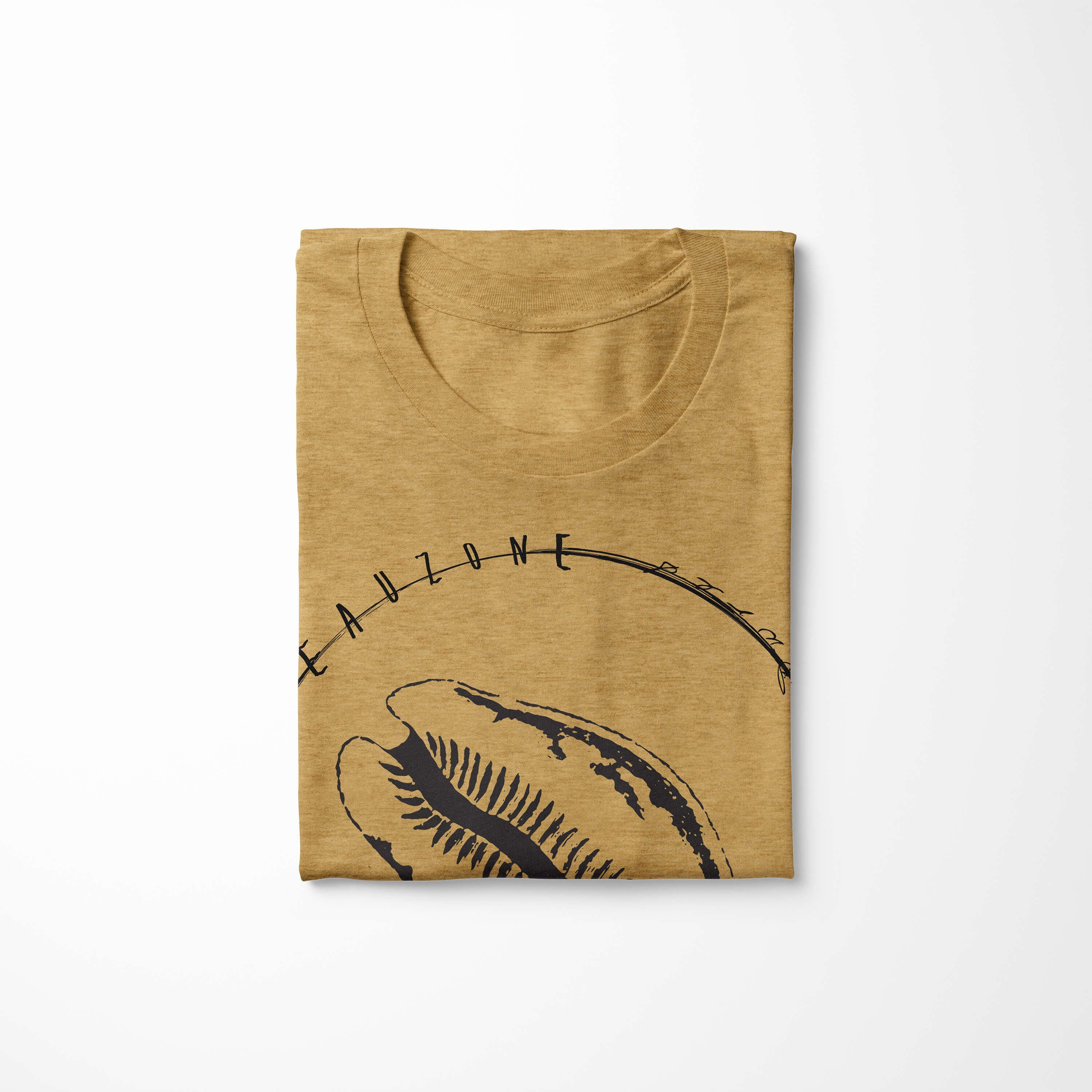 Tiefsee Gold 008 und sportlicher - Sea Antique Schnitt Art feine Serie: Sea / Sinus Fische Struktur T-Shirt Creatures, T-Shirt